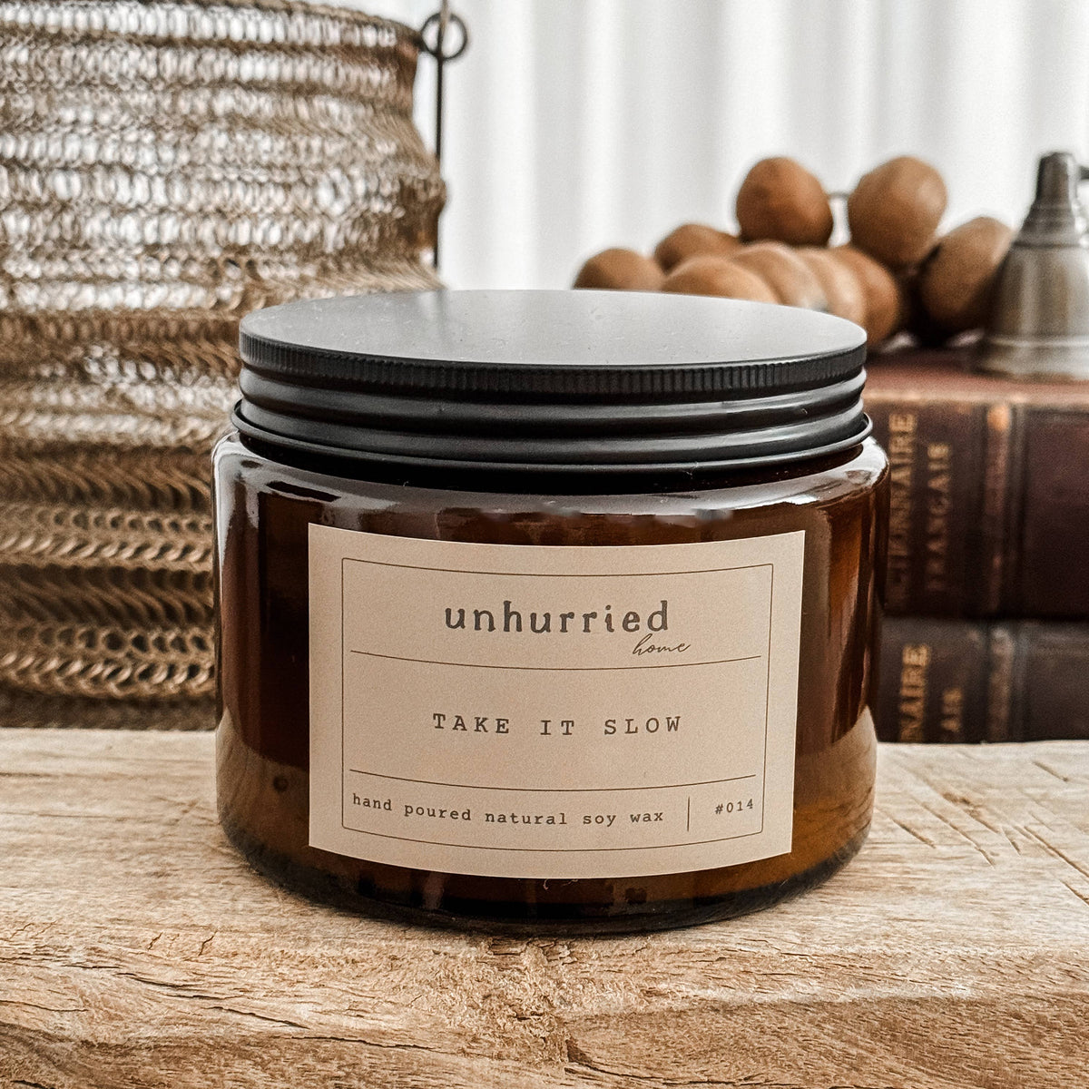 Take It Slow Unhurried Handmade Soy Candle – Large