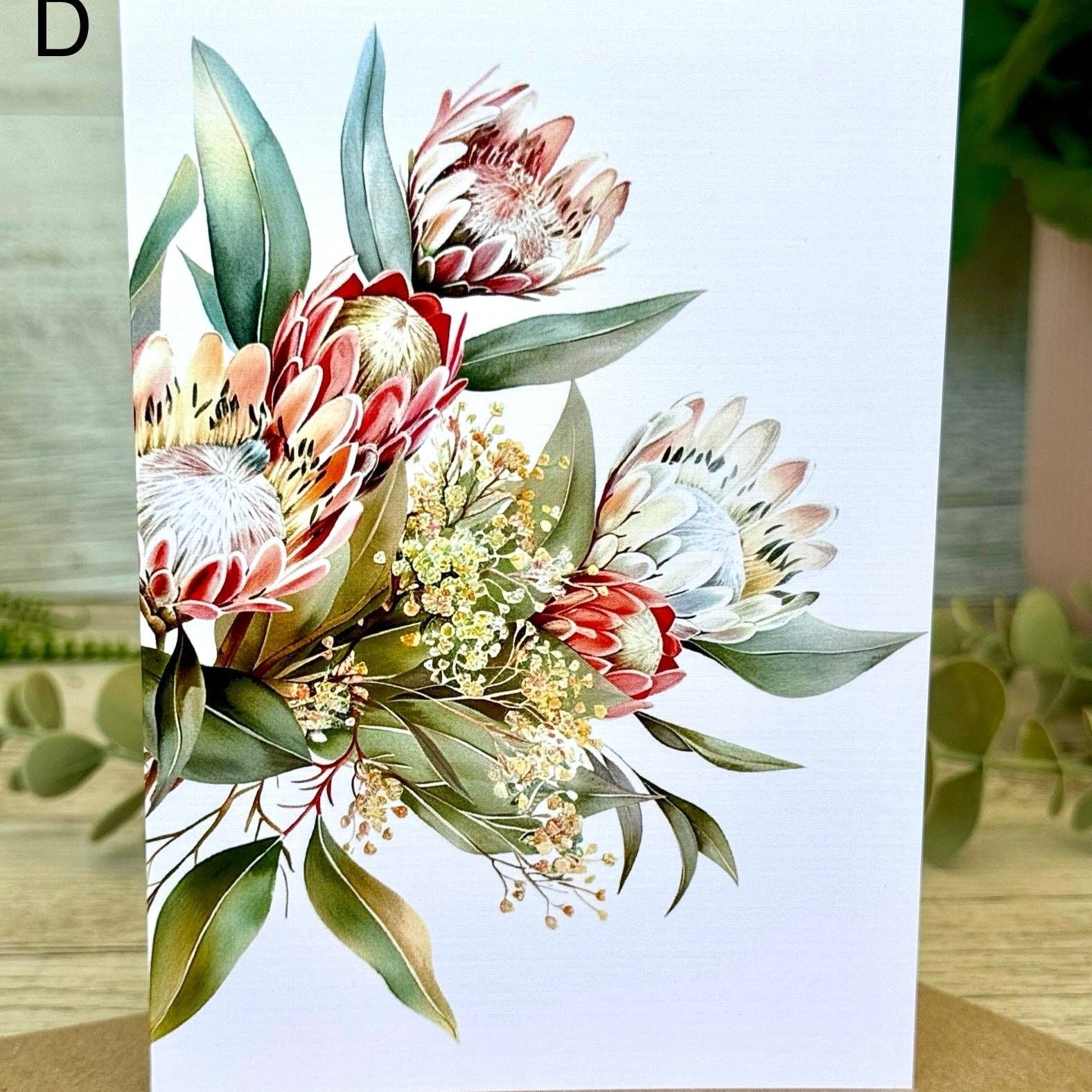 AUSTRALIAN FLORALS Blank Greeting Card - Style D Scattered Seed Co