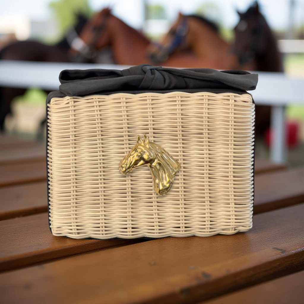 Derby Bow Clutch – Charcoal
