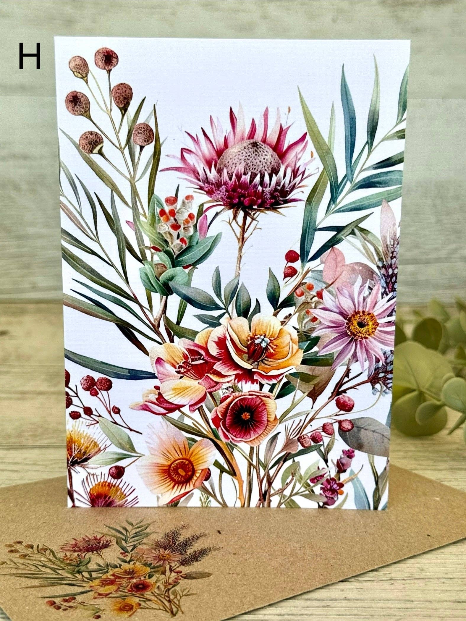Australian Florals Greeting Card – Card H Scattered Seed Co