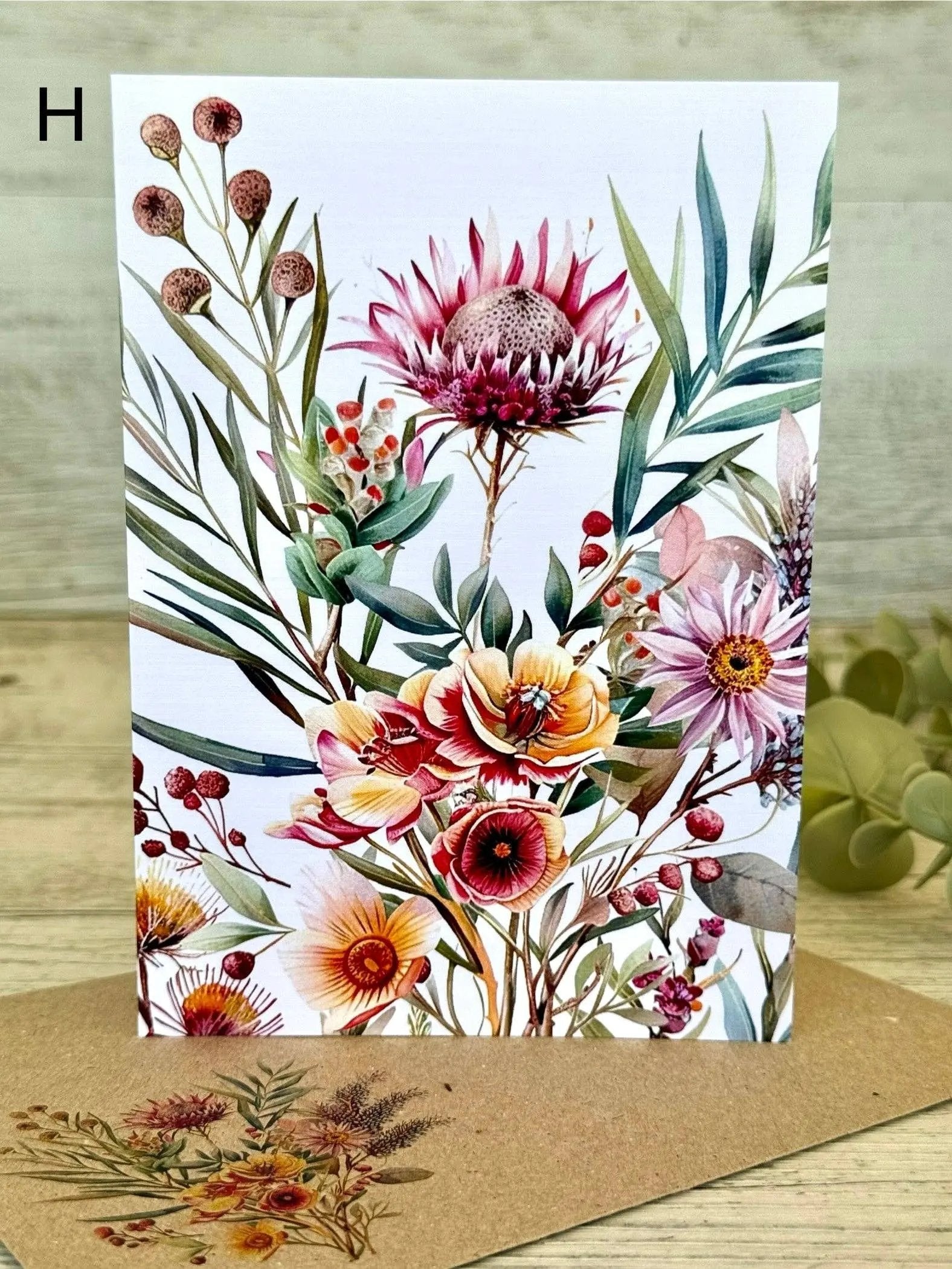 Australian Florals Greeting Card – Card H Scattered Seed Co