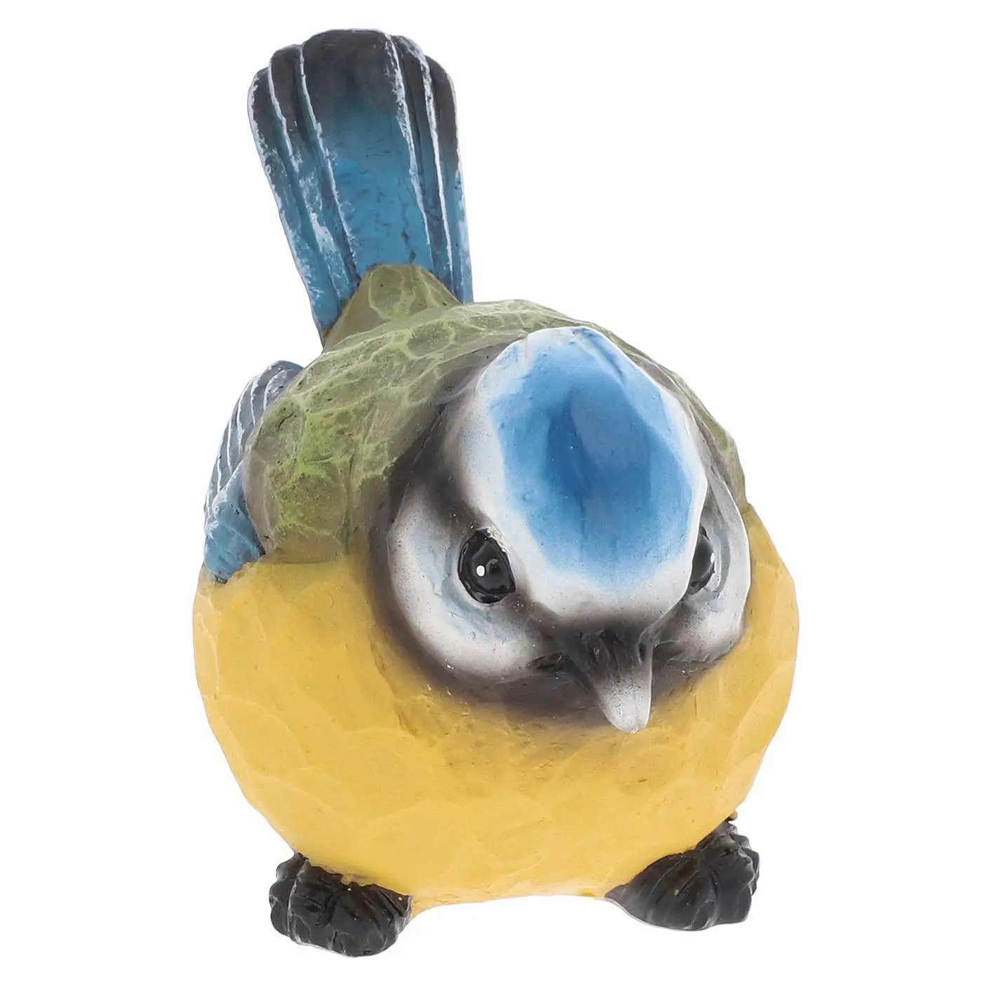 Carved Look Blue Tit Bird - XSmall Figurine Joe Davies