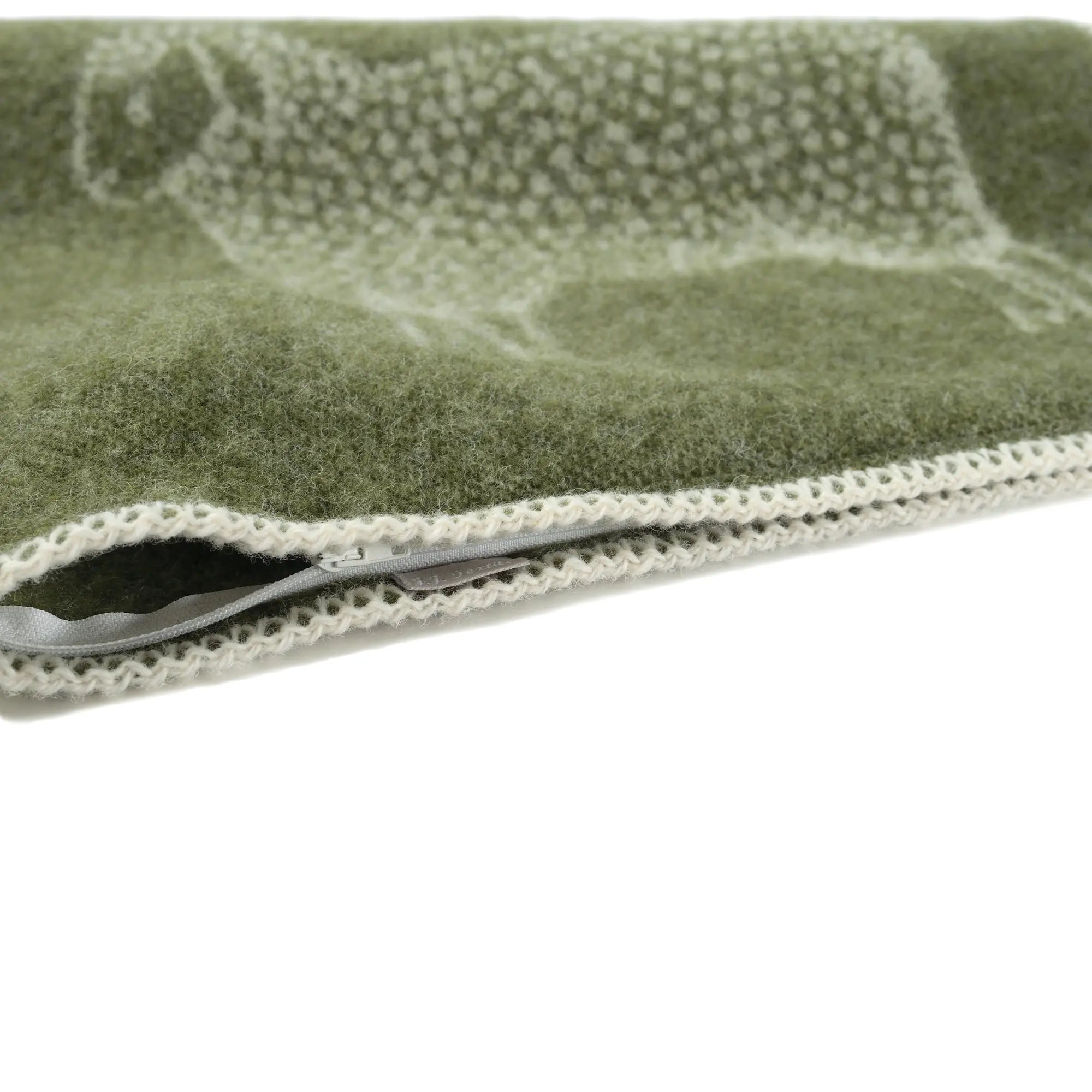Mossy Green Sheep Pure Wool Cushion Cover JJ Textile