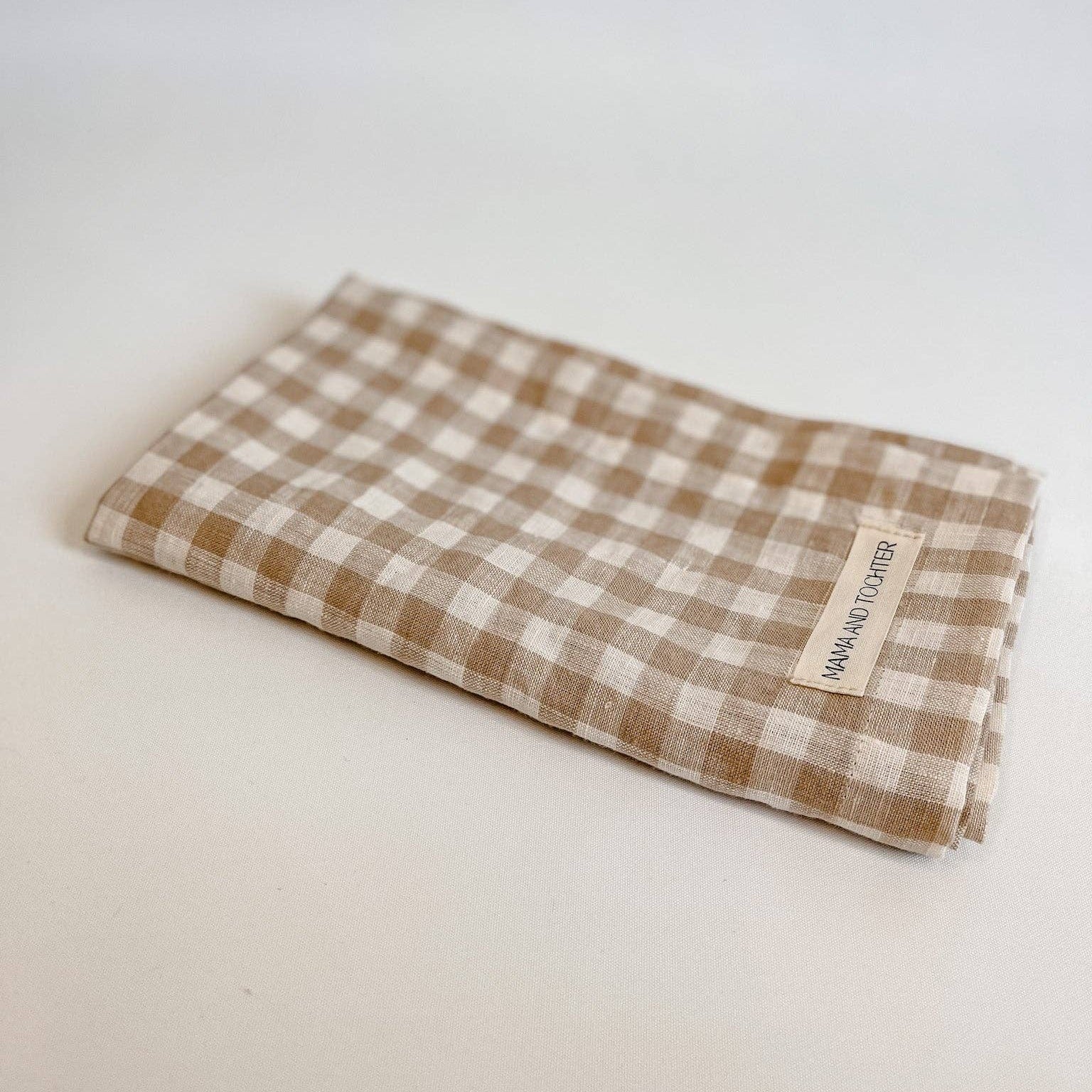 Pure French Linen Tea Towel - Gingham Mama and Tochter