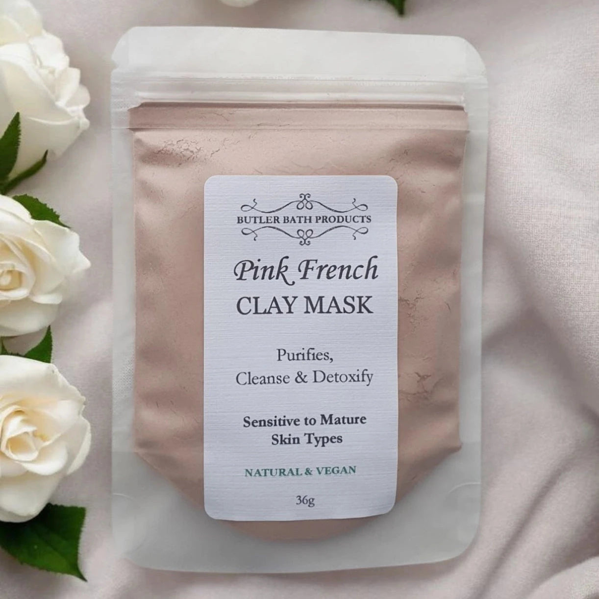 Pink French Clay Mask 36gm Butler Bath Products