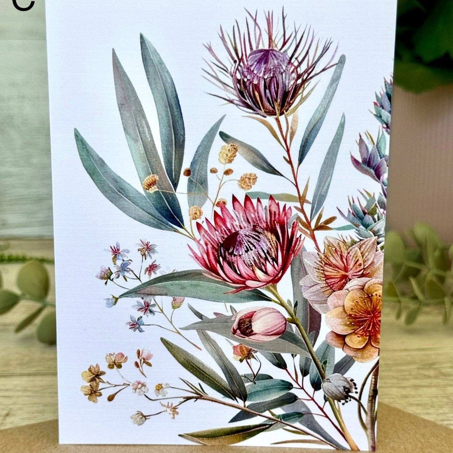 AUSTRALIAN FLORALS Blank Greeting Card - Style C