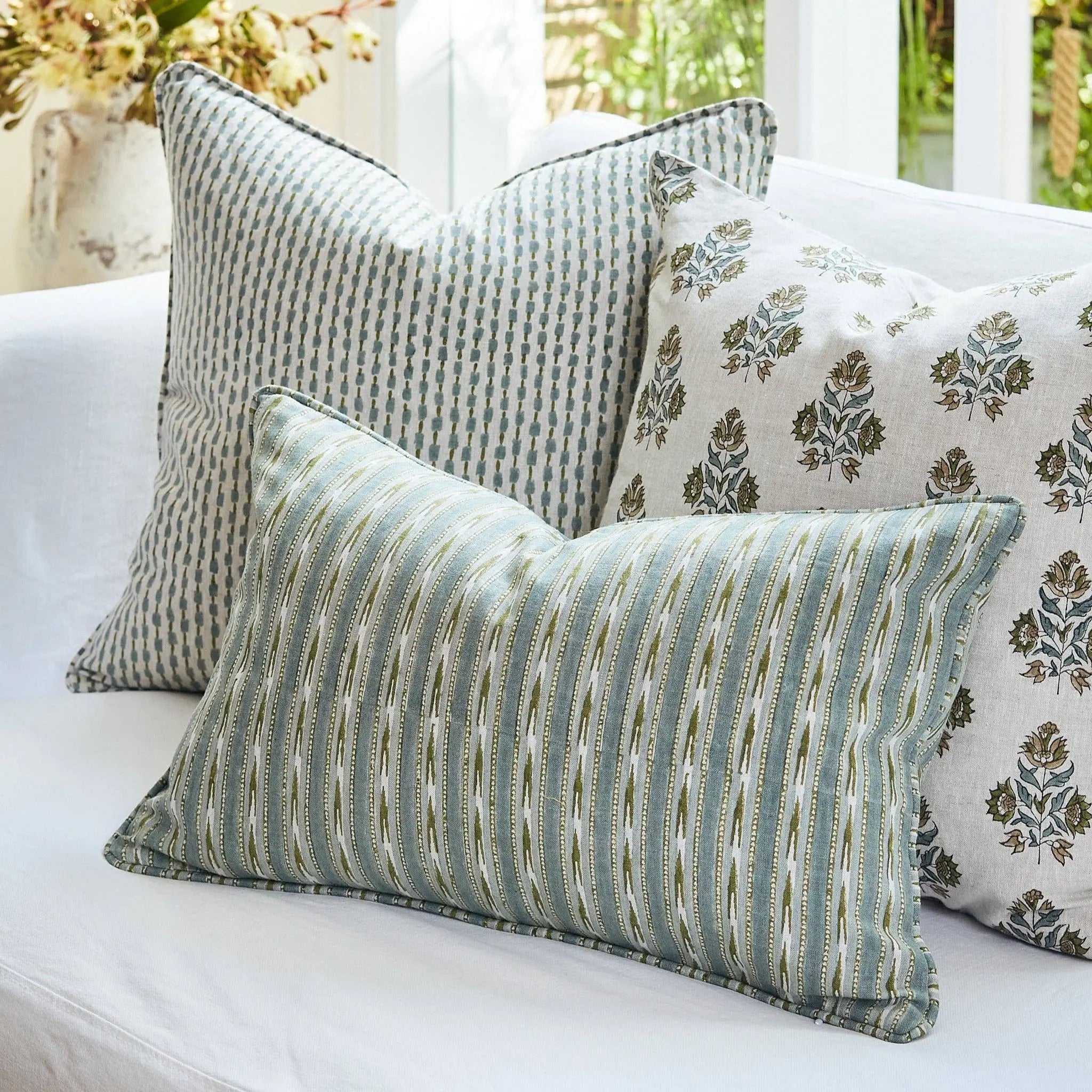 Seti Celadon Moss Pillow 50cm x 50cm - Cover Only Walter G