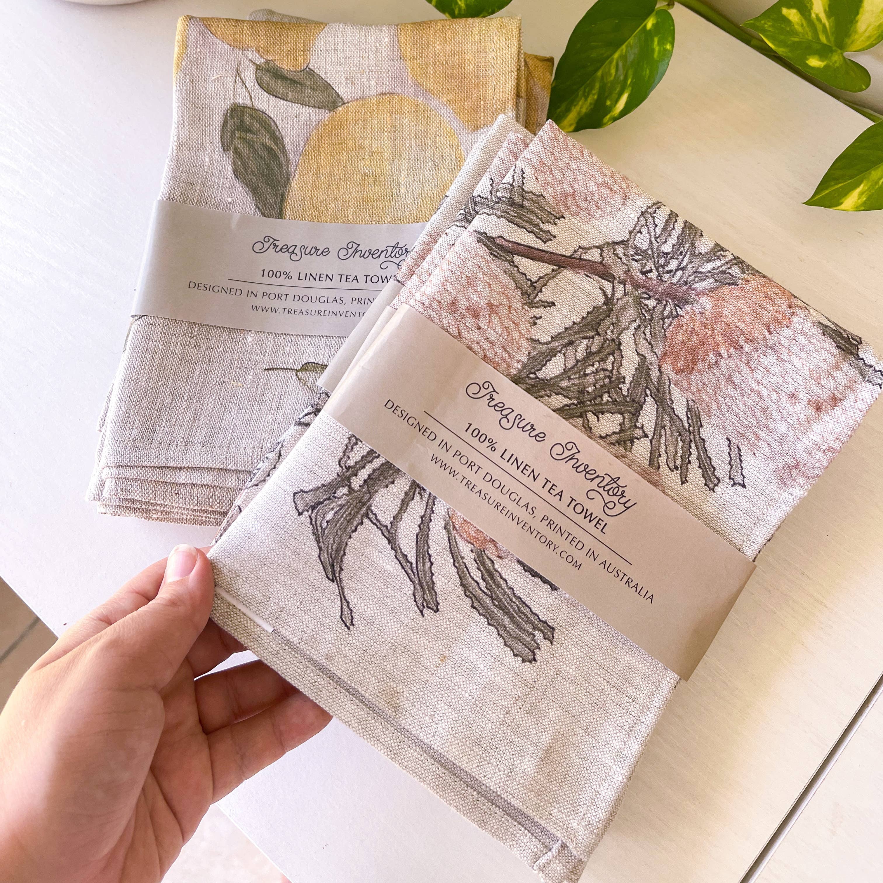 Banksia Linen Tea Towel - High Quality treasureinventory