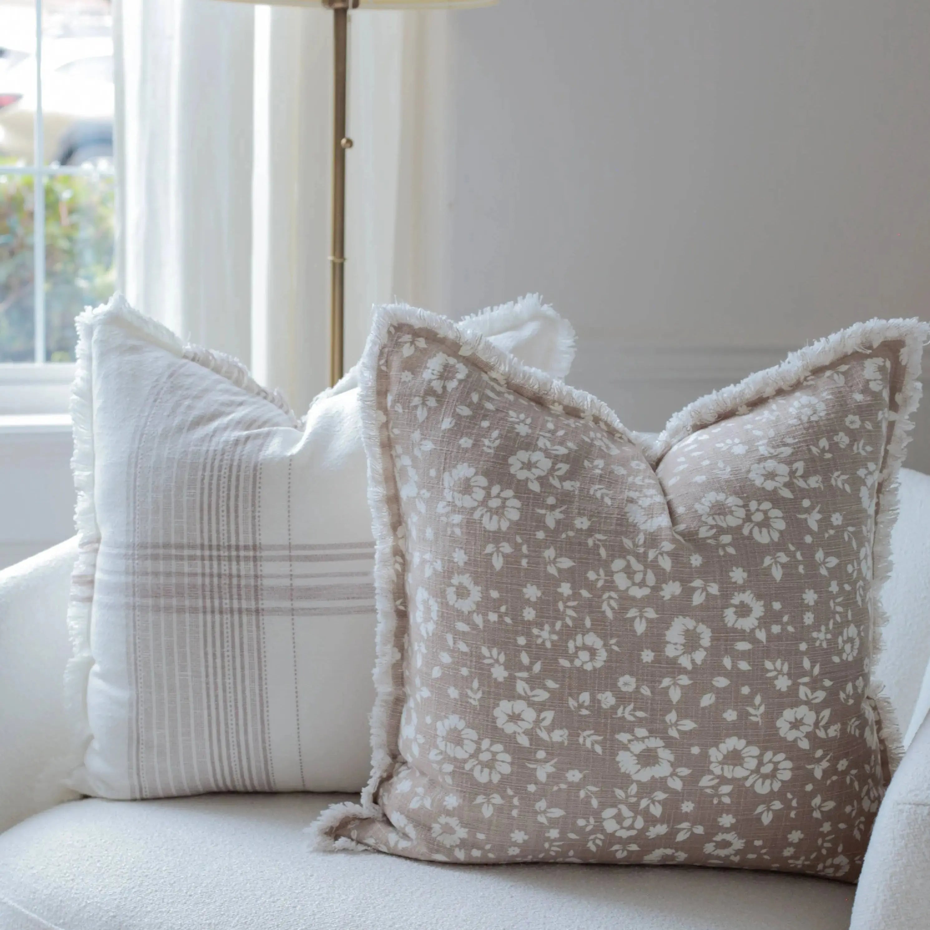 Plaid Fringe Pillow Cover | Fleur + Fray Collection Porter Lane Home