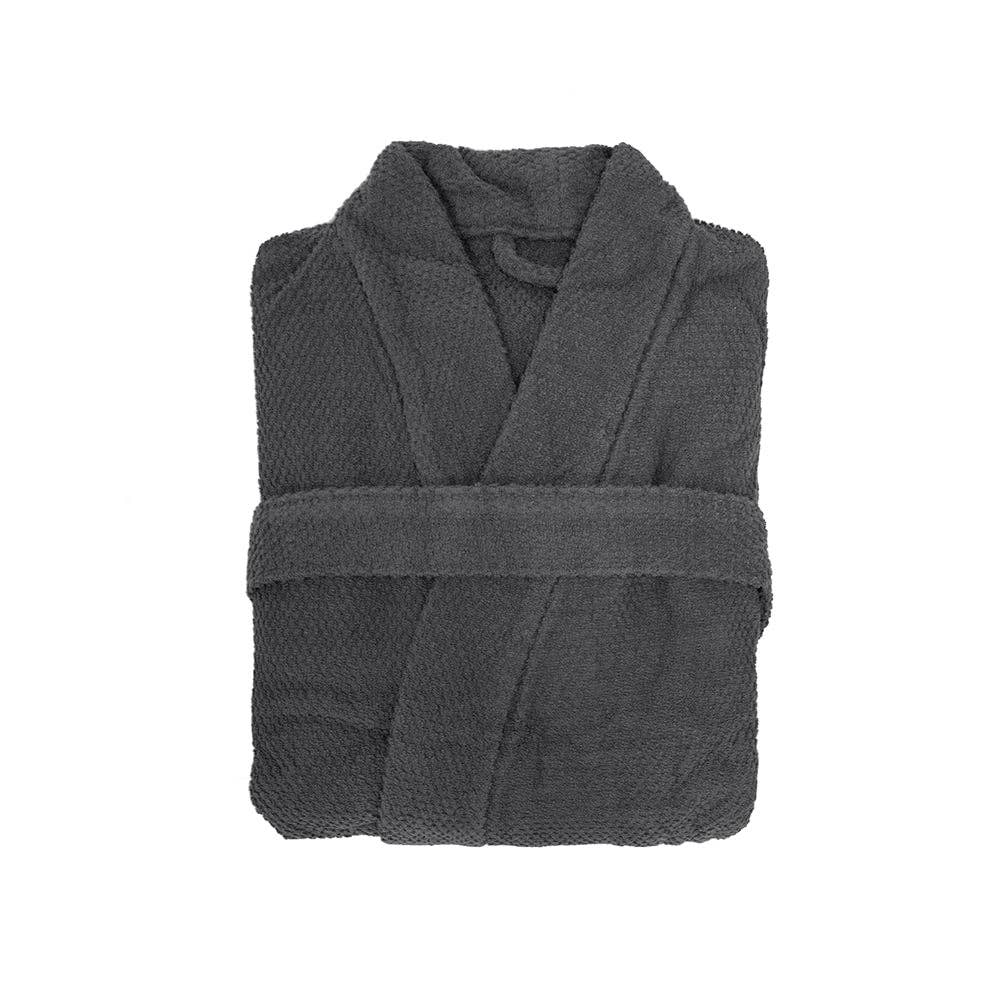 Angove Cotton Robe - Charcoal: Charcoal / Medium Bambury