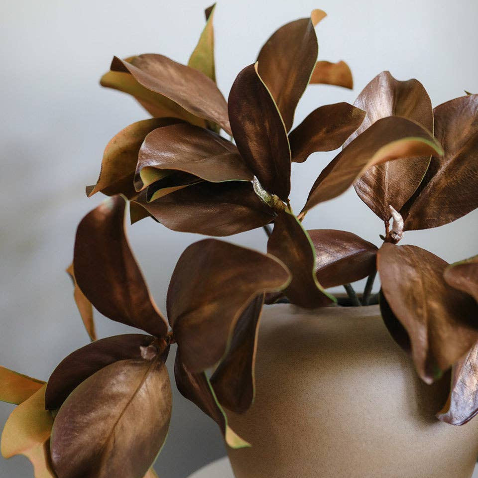 Prestige Fall Magnolia Leaf Branch – 63cm