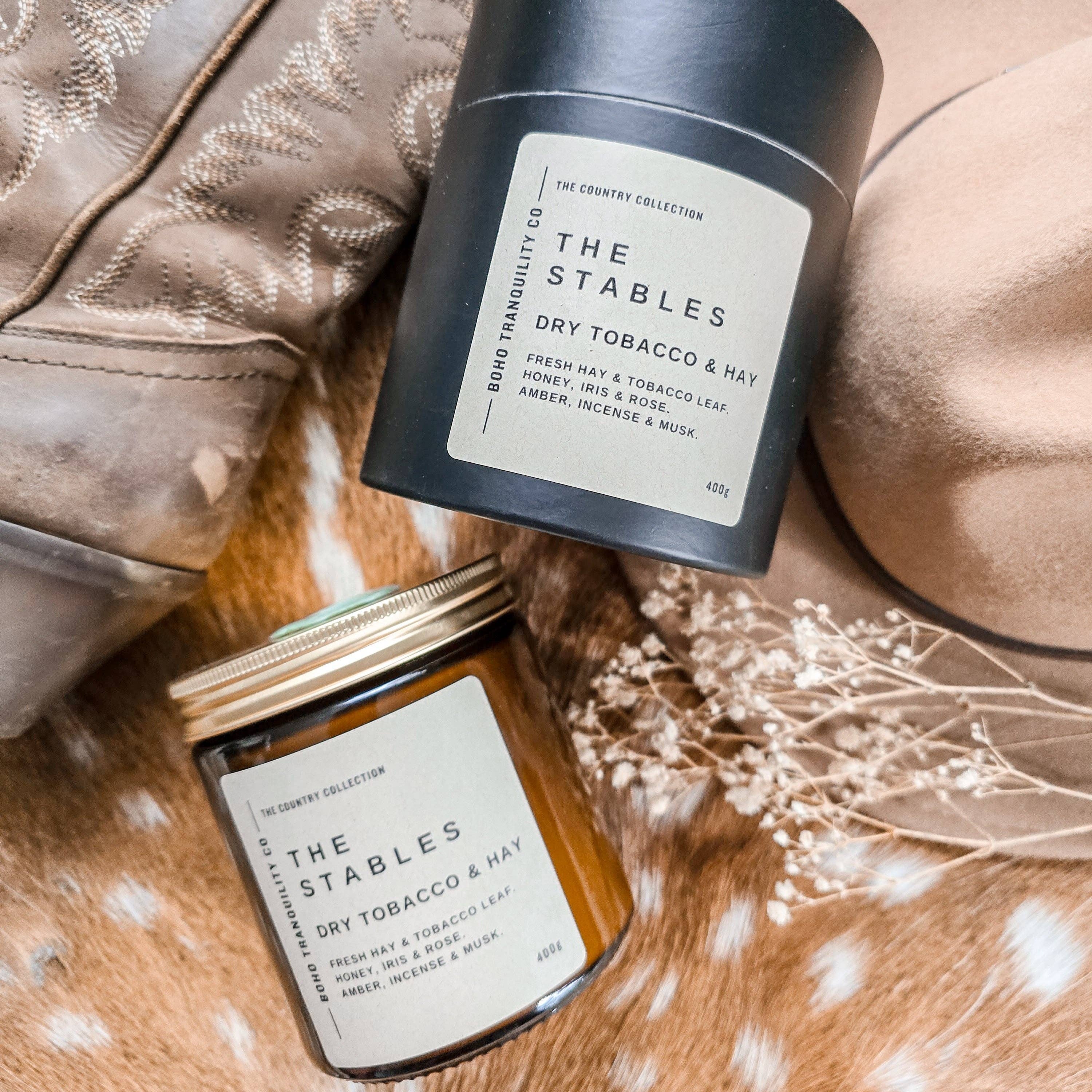 THE STABLES CANDLE - Dry Tobacco & Hay Boho Tranquility Co