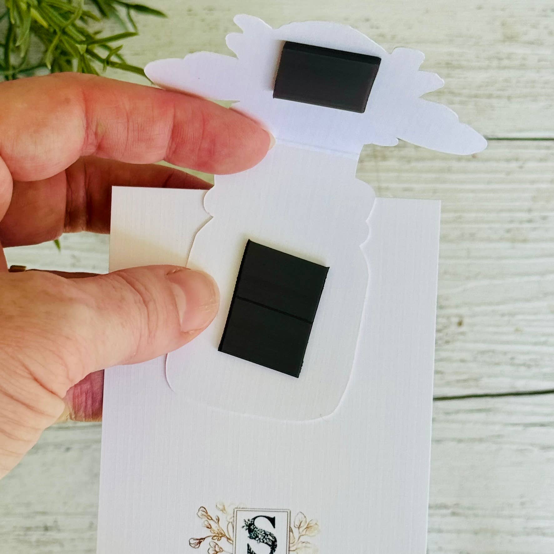Handmade Floral Magnetic Bookmark - Floral Teapot