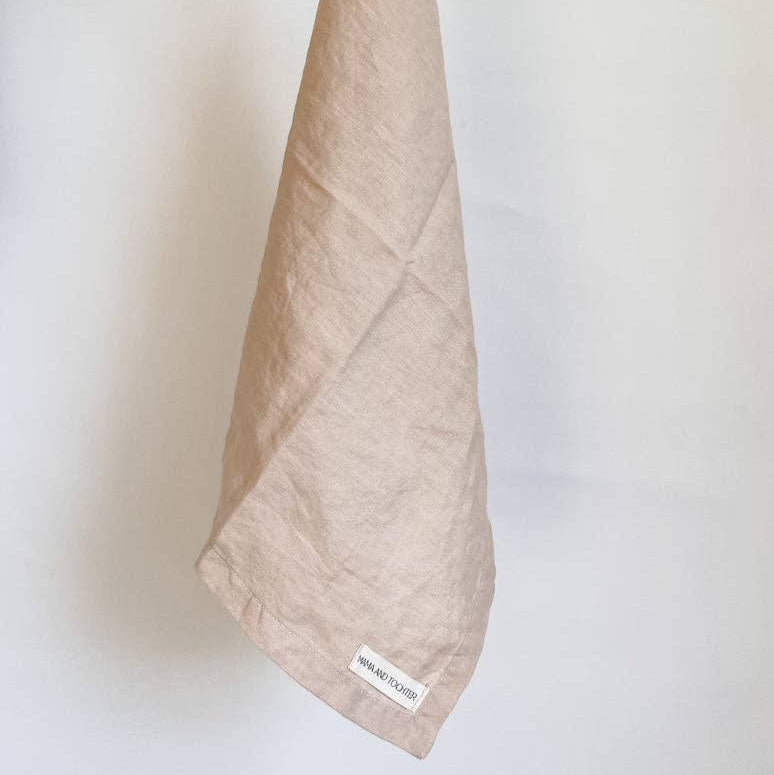 Pure French Linen Tea Towel - Light Clay Mama and Tochter