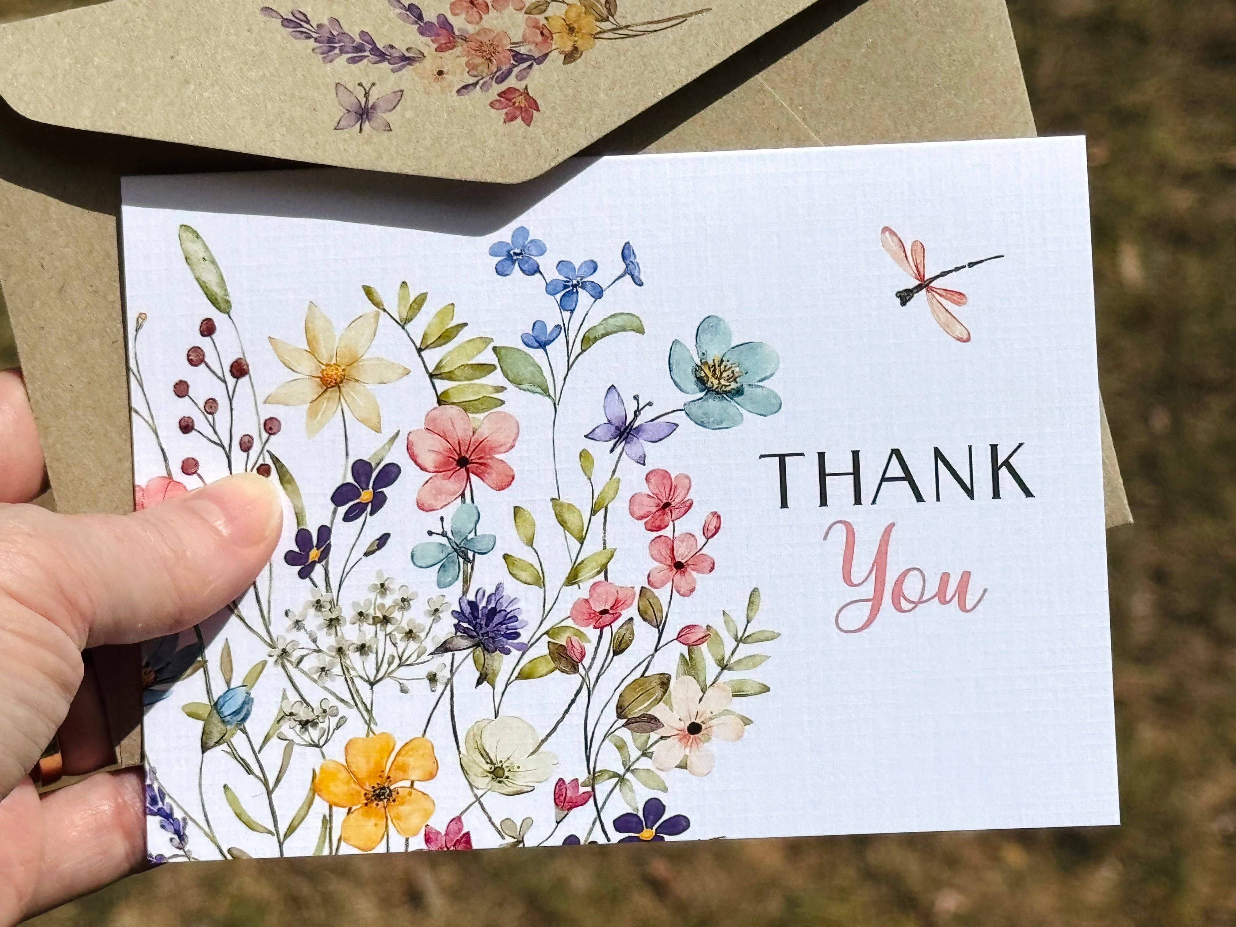 Wildflower Thank You Card – A6