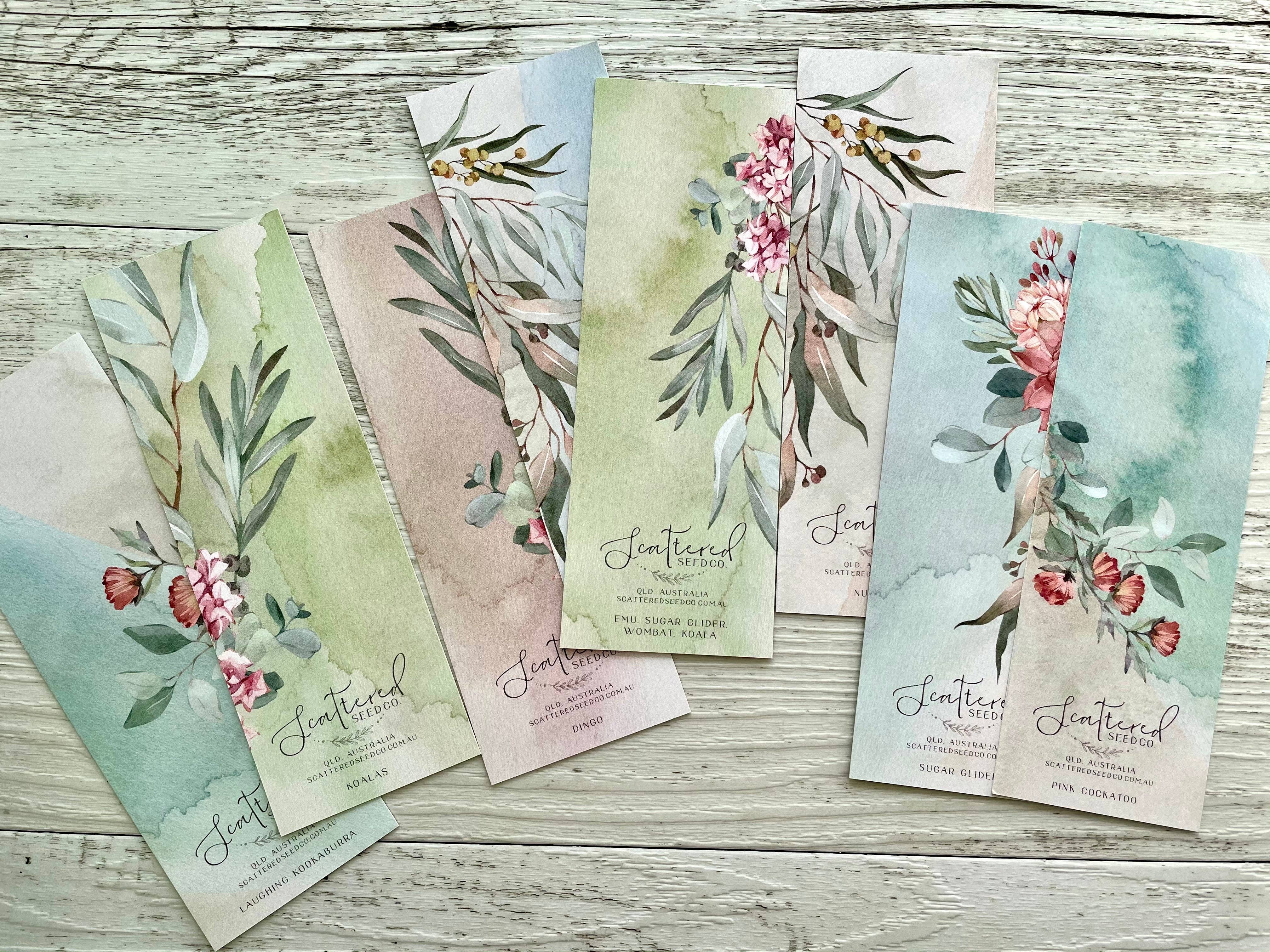 Australian Animal & Birds Bookmarks set of 10: All (full set of 10) Scattered Seed Co