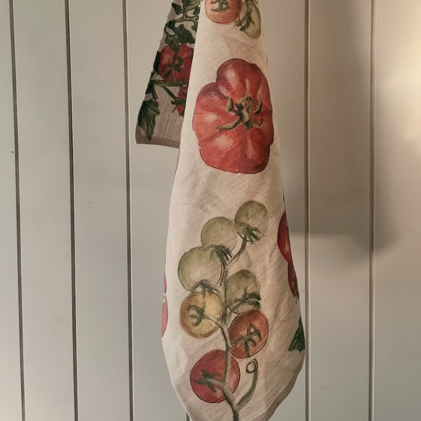 Tomato Linen Tea Towel