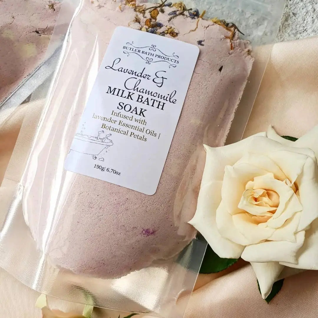 Milk Bath Soaks: Lavender & Chamomile Butler Bath Products