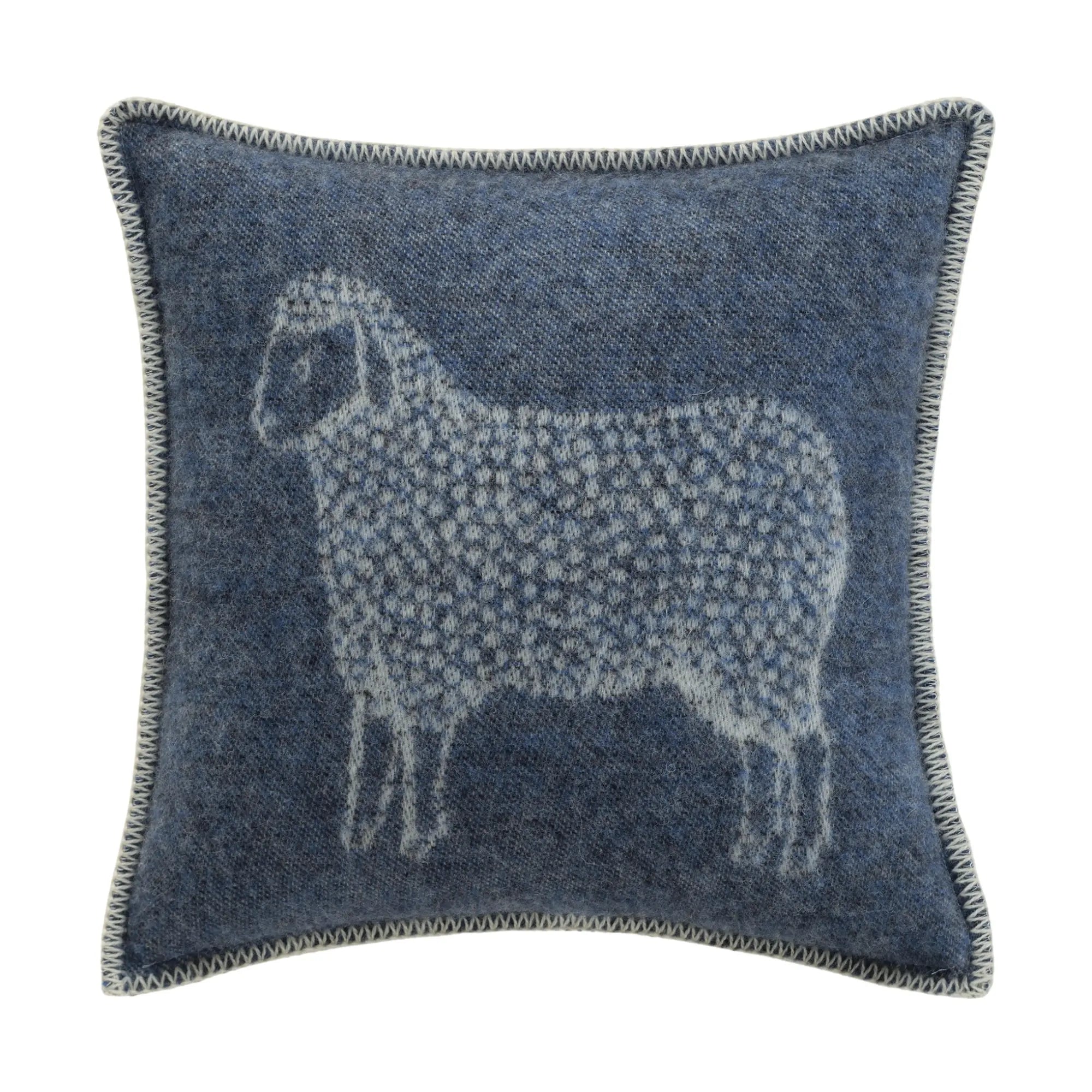 Sheep Blue Wool Cushion Cover JJ Textile