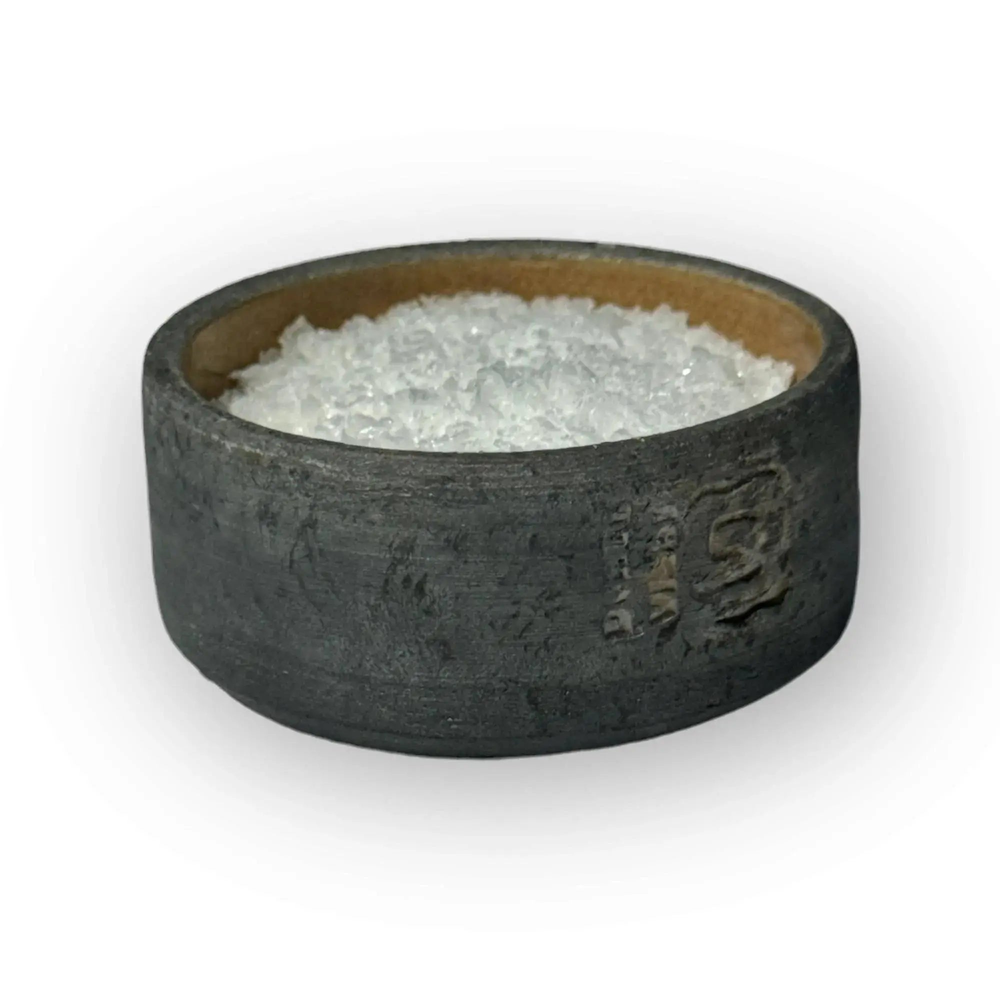 Handmade Raku-fired salt bowls in 3 different glazes: Ocher Rune-Jakobsen Design