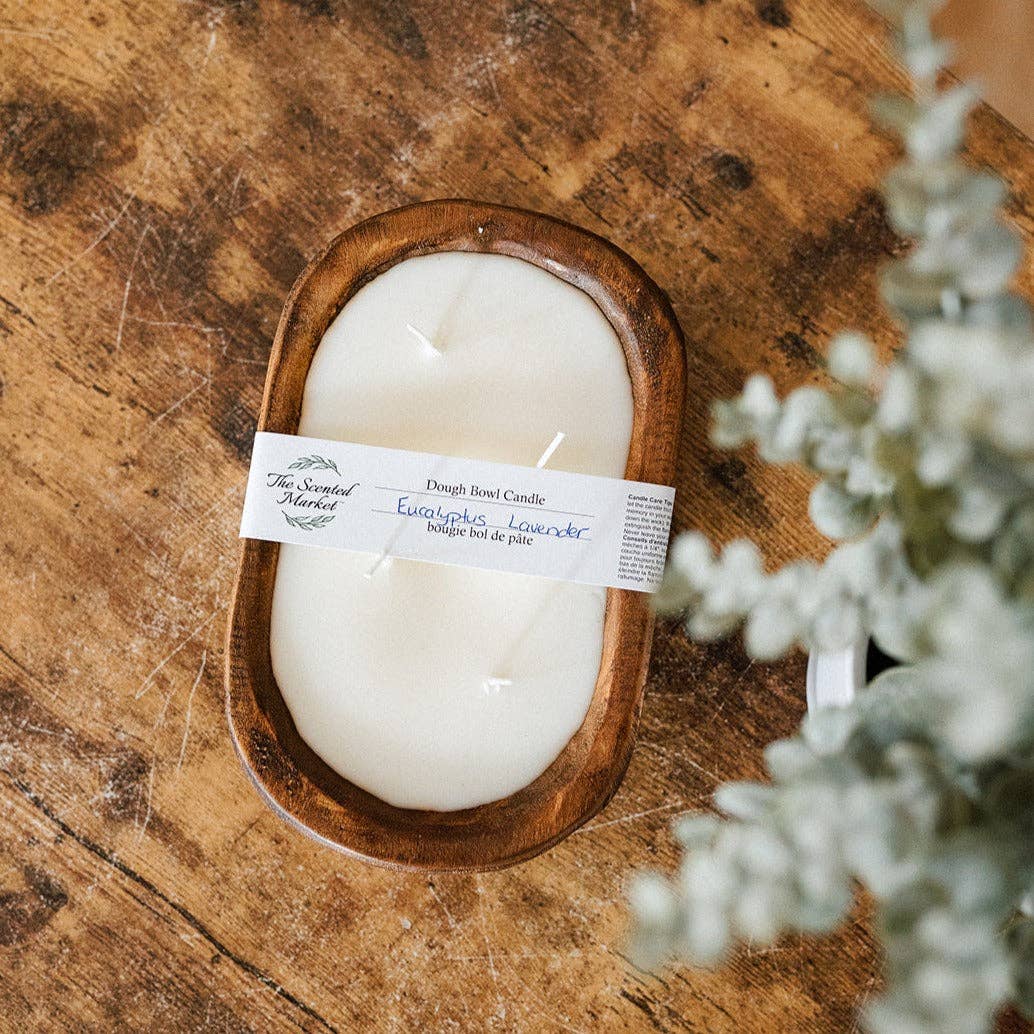 Brown Oval Dough Bowl - EUCALYPTUS LAVENDER The Scented Market