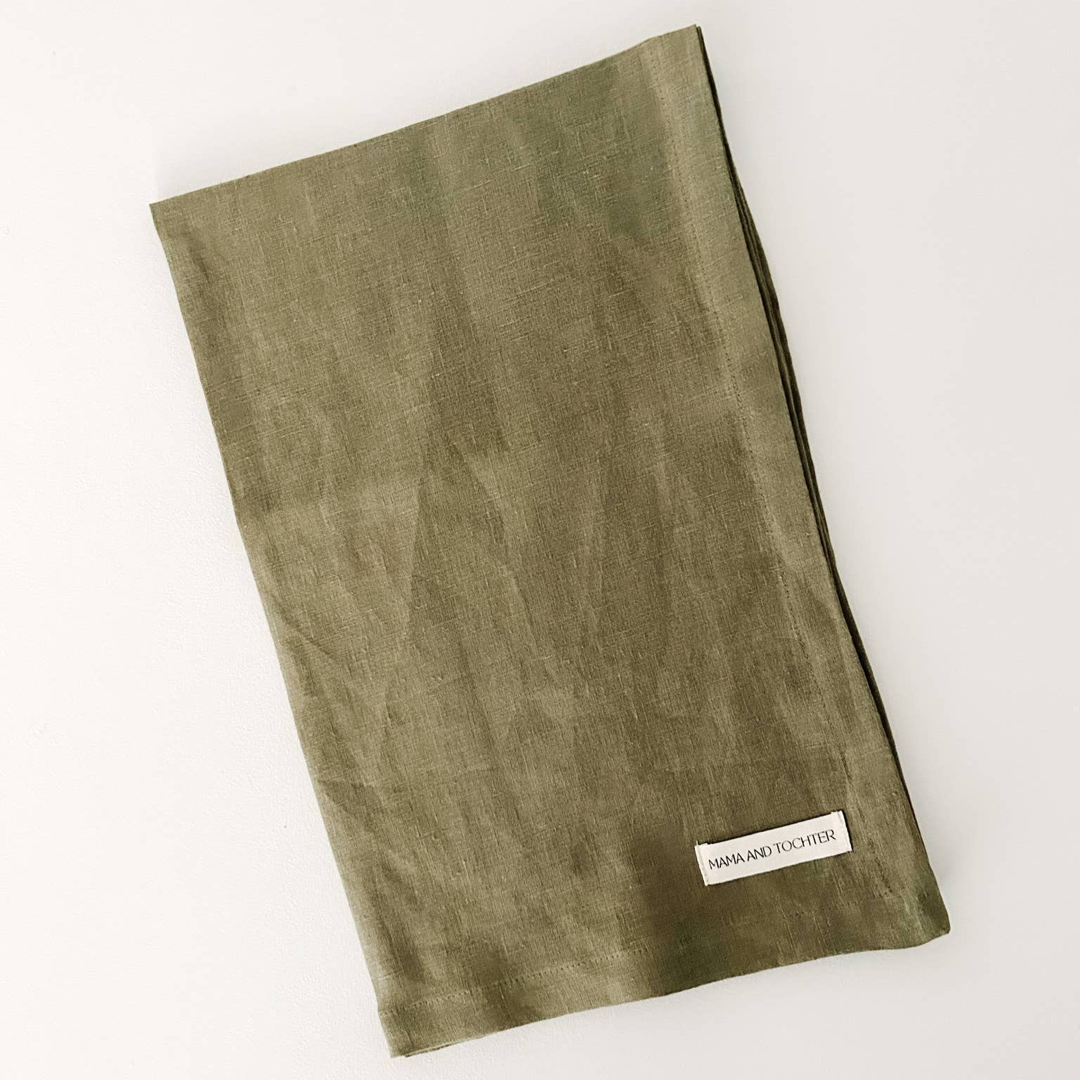 Pure French Linen Tea Towel - Olive Mama and Tochter