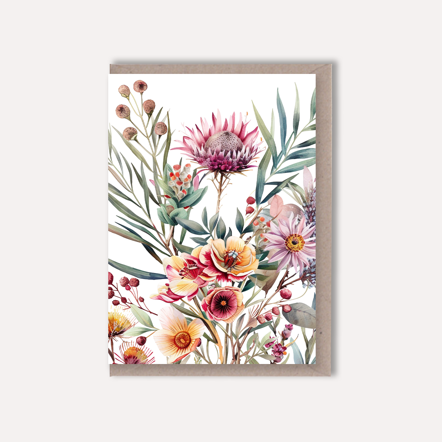 AUSTRALIAN FLORALS greeting card - Card H Scattered Seed Co