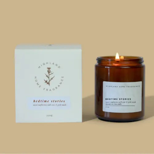 Bedtime Stories | Raspberry & Musk- 220g CocoSoy Candle Highland Home Fragrance