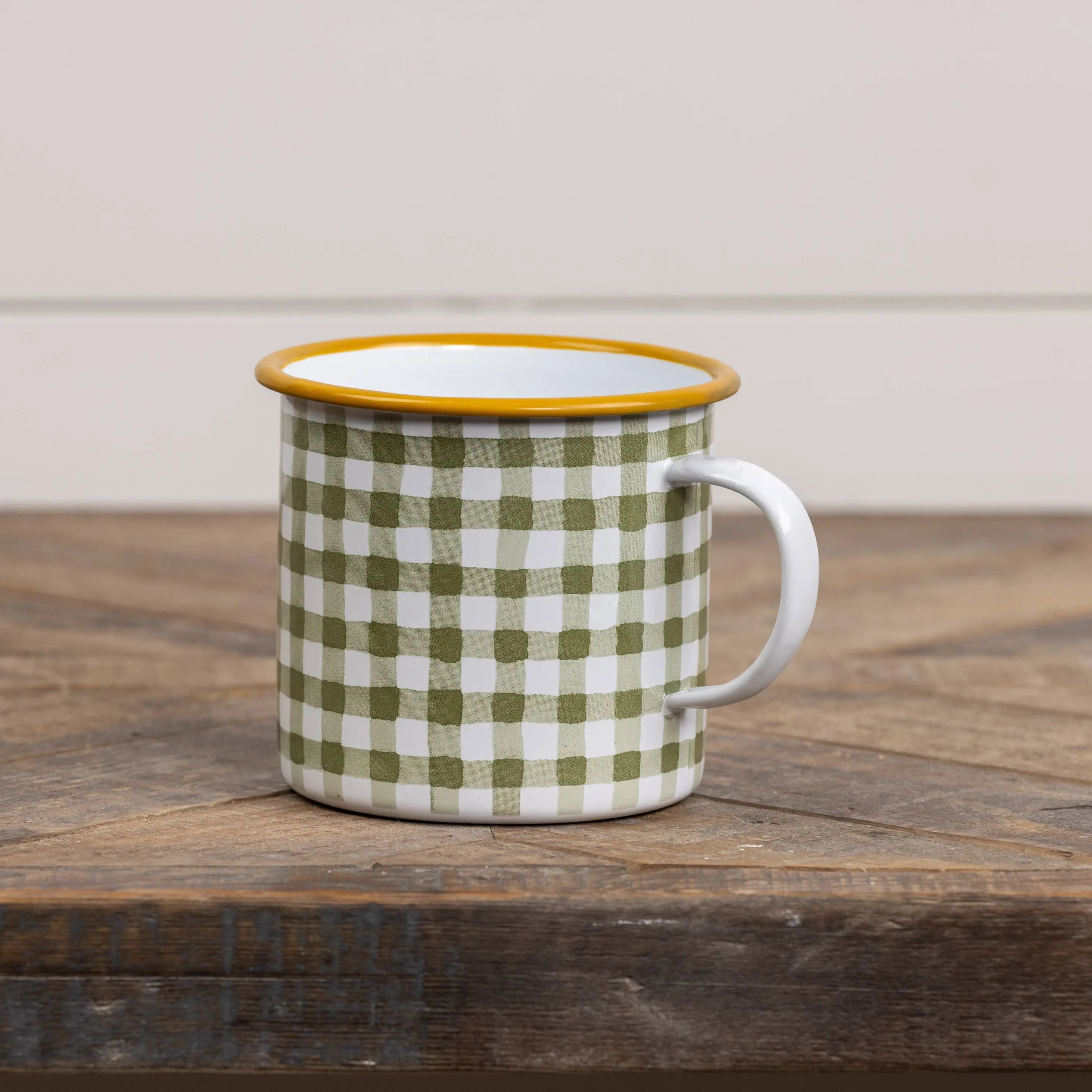 Green Plaid Camp Mug Ragon House