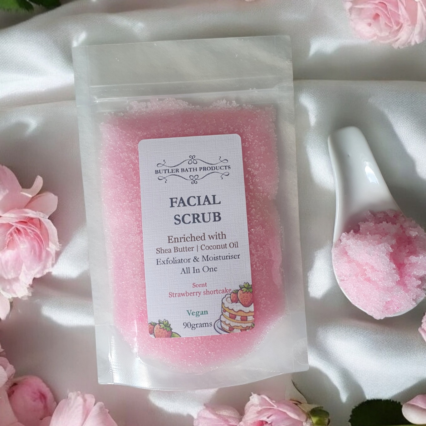 Facial Scrubs: Strawberry Shortcake