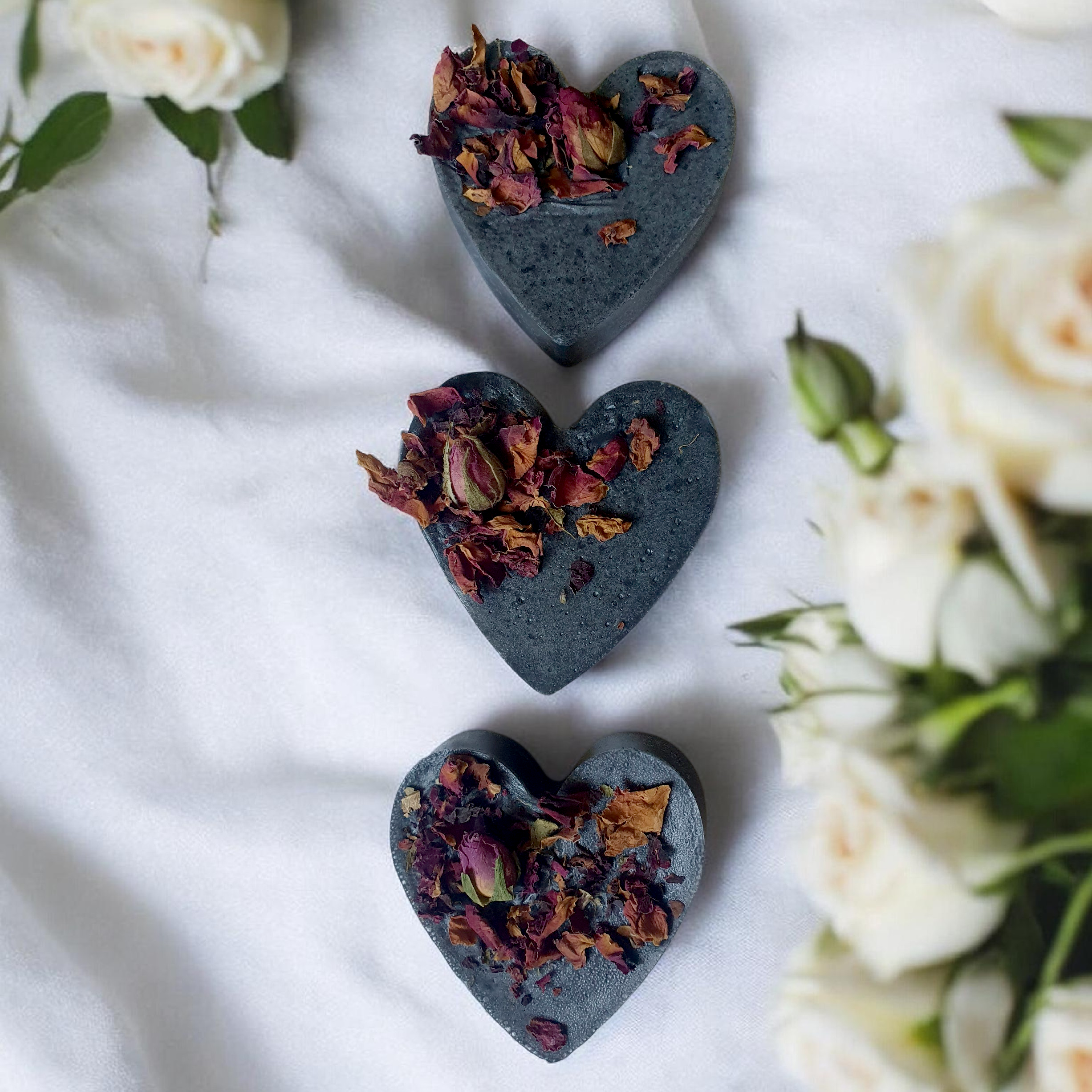 Charcoal Rose Soap Bar – Small Natural Activated Charcoal Soap (Vegan, Australian Made)