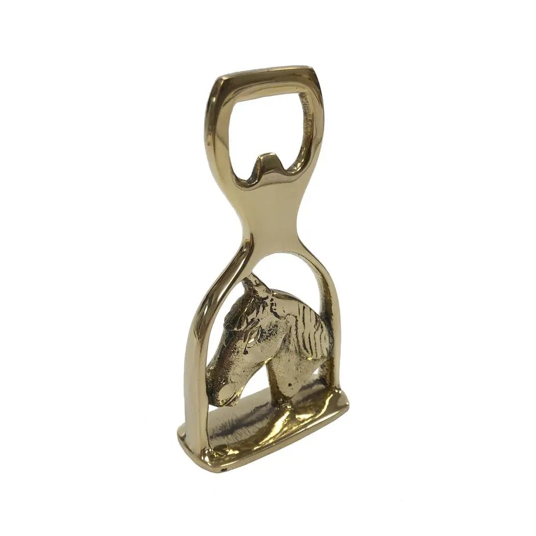 Solid Brass Horse Head & Stirrup Bottle Opener