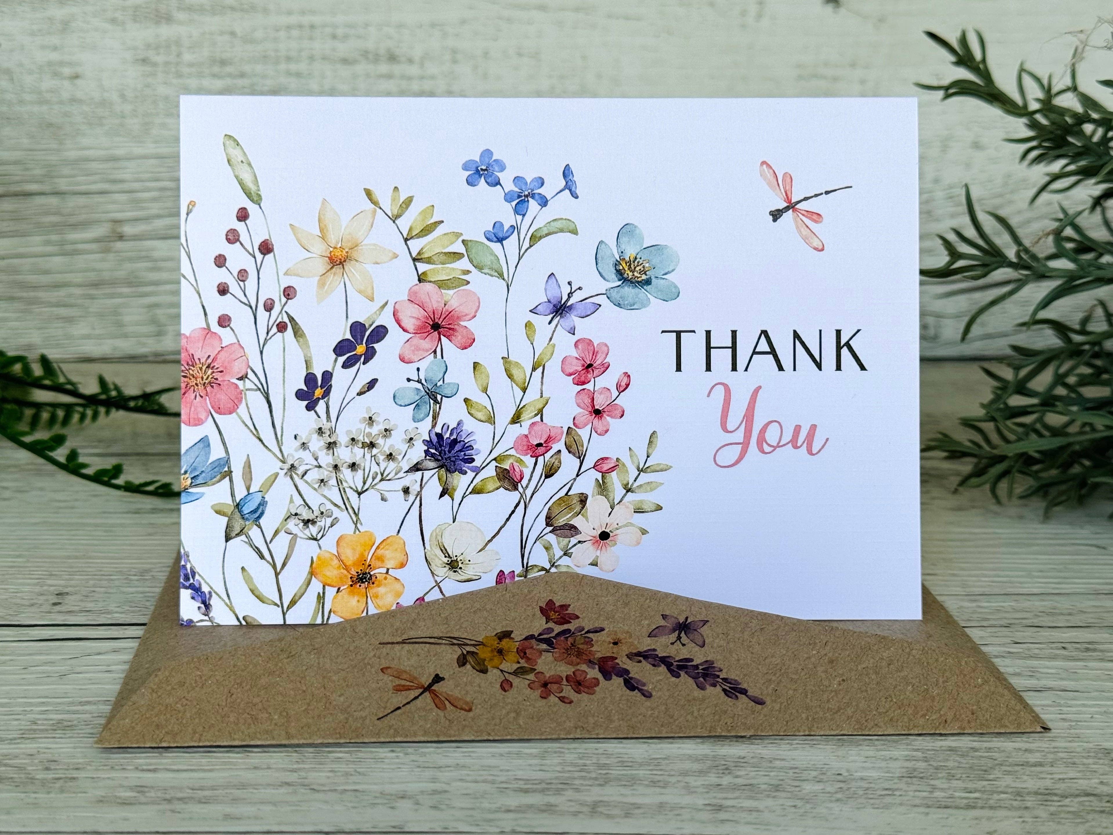 Wildflower Thank You Card – A6