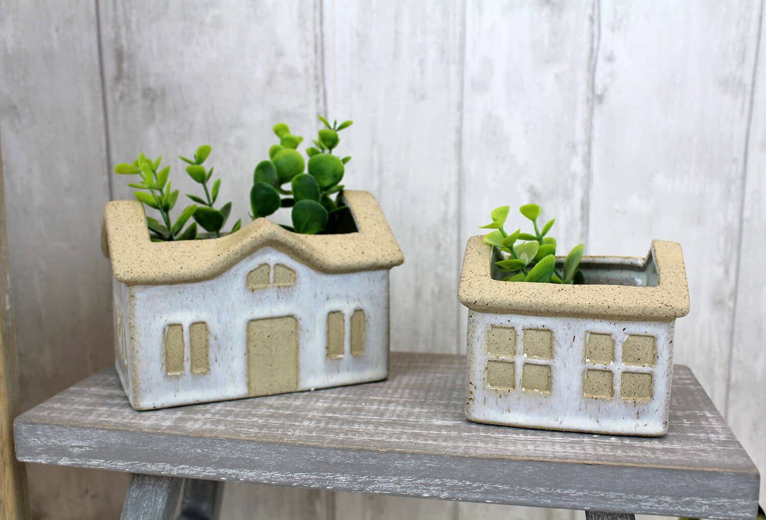 Rustic Stoneware House Planter With Natural Roof - Small Langs