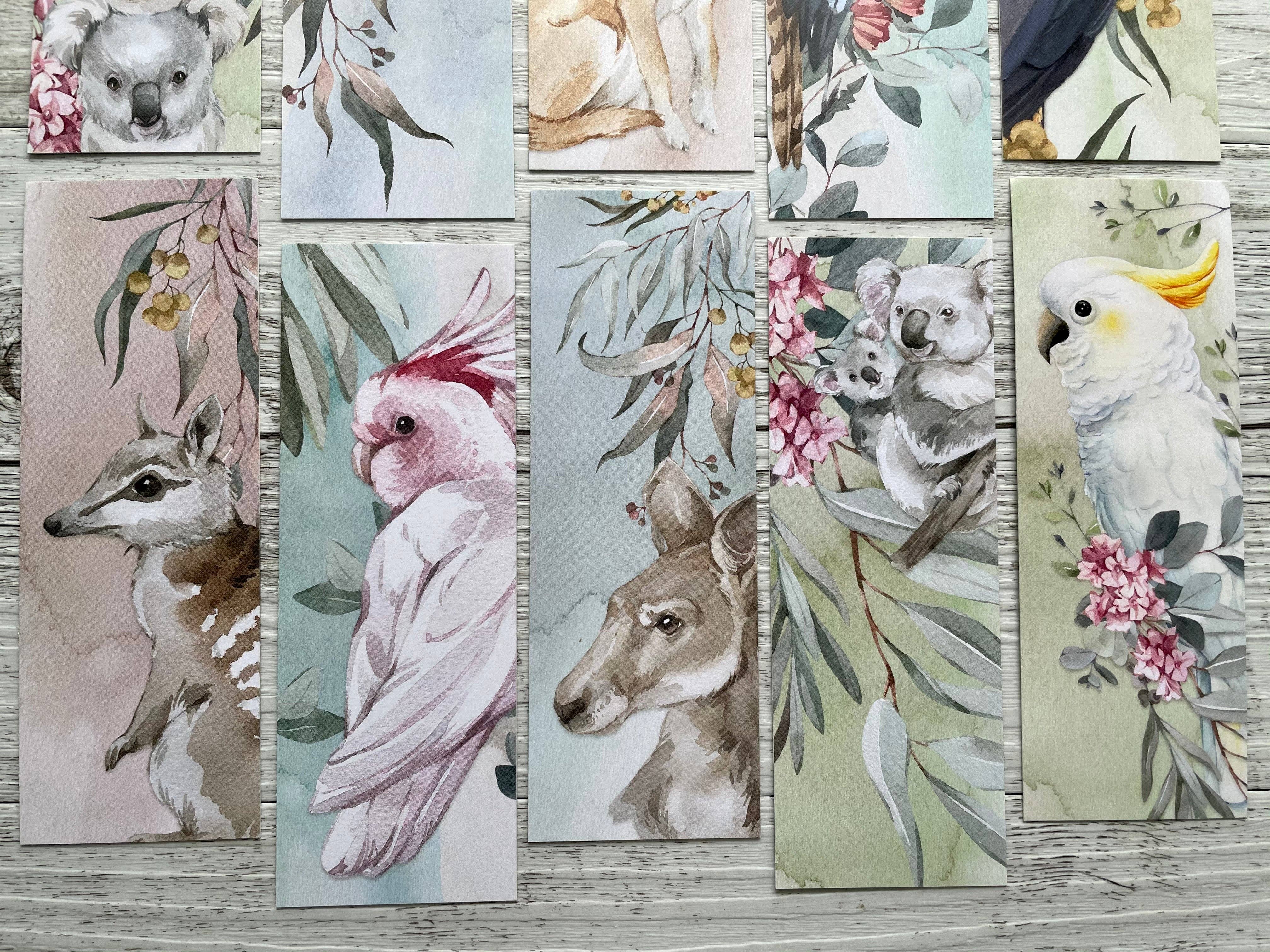 Australian Animal & Birds Bookmarks set of 10: All (full set of 10) Scattered Seed Co