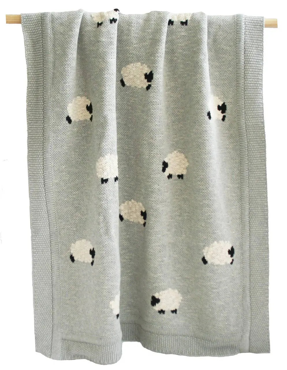 “Baa Baa” Baby Blanket – Grey