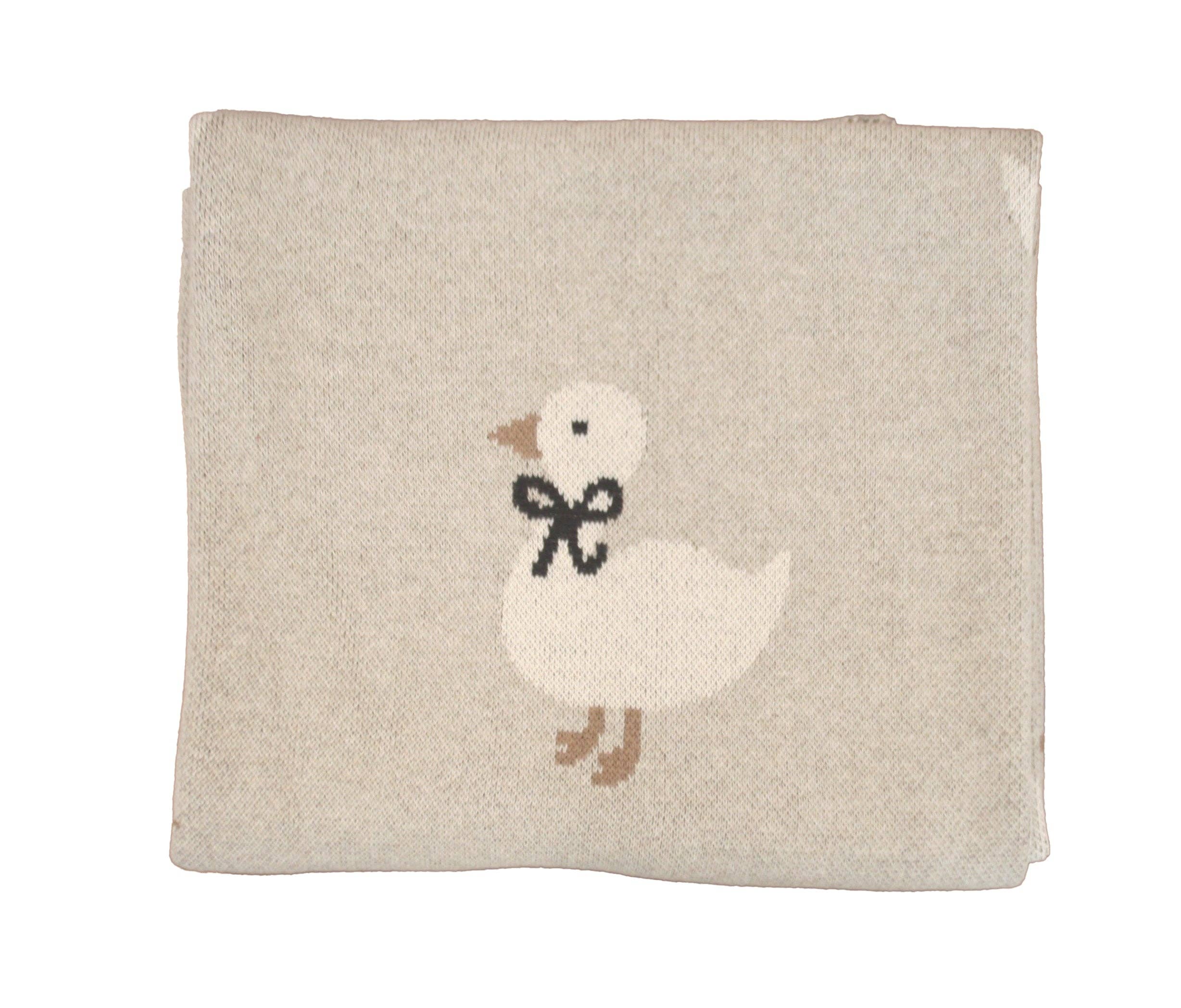 Duck Baby Blanket – Natural (100 × 80 cm)