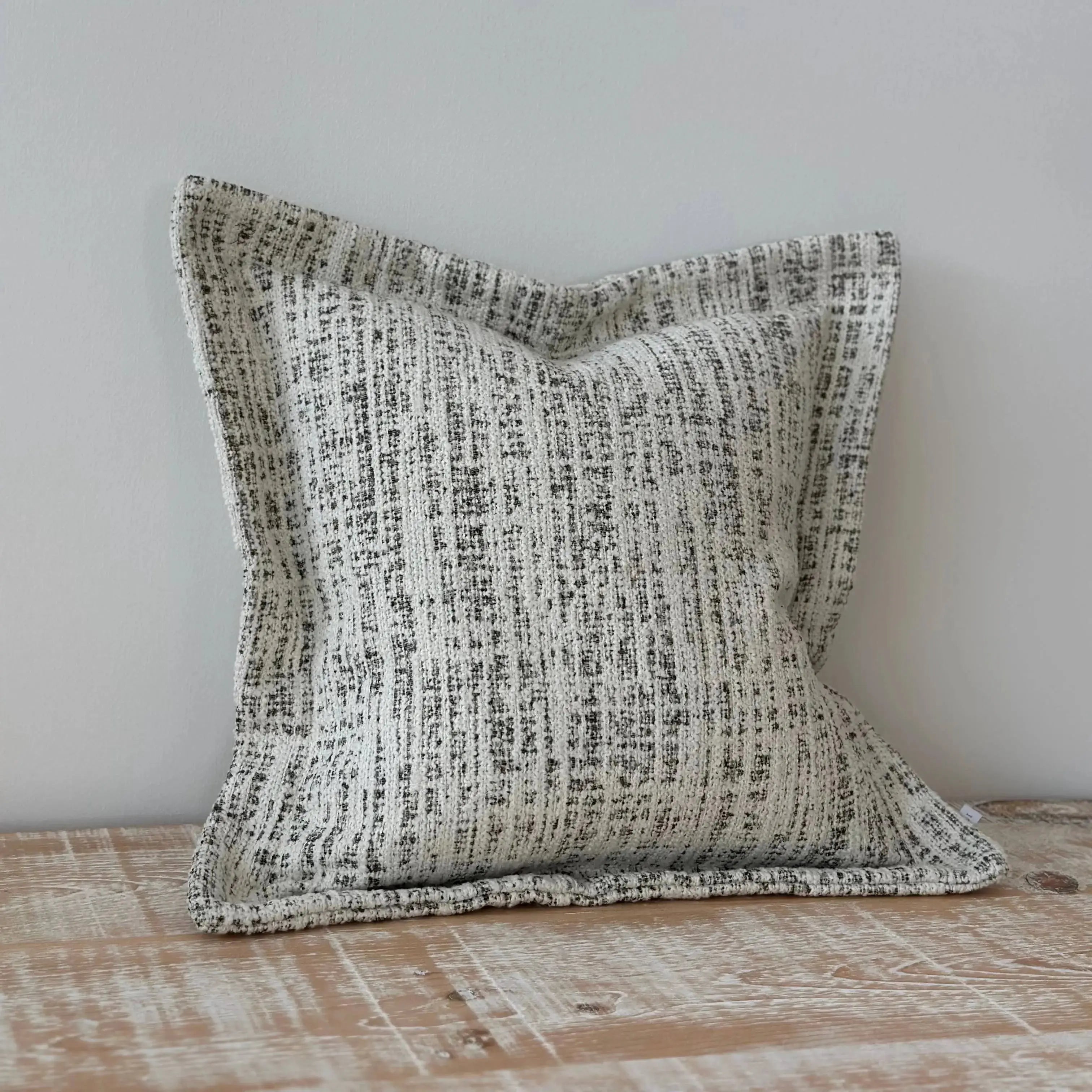 Eve Olive & Cream Boucle Cushion Cover - 45x45cm Ellenvale Trade