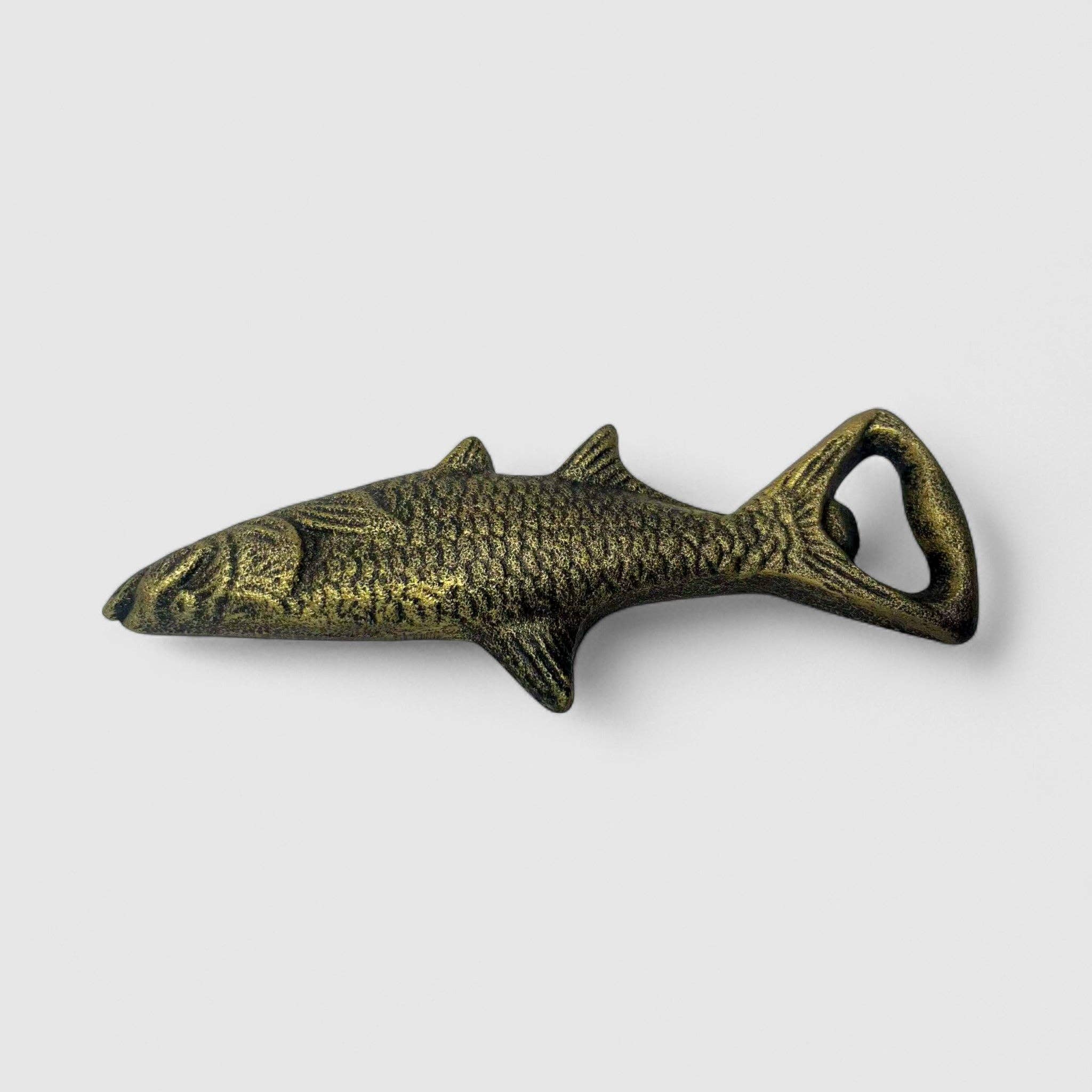 Cast Iron Fish Bottle Opener – Bronze Nautical Wall Mount