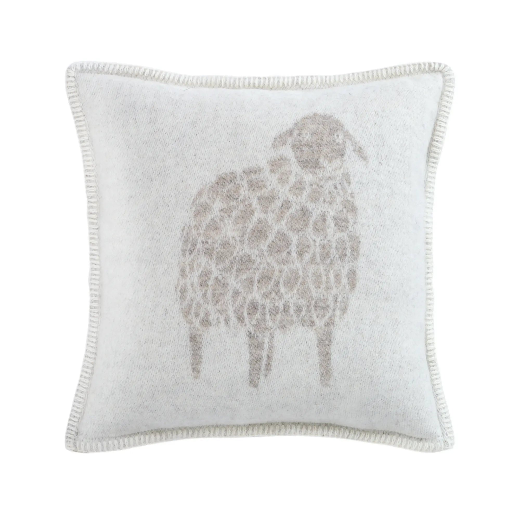 Sheep Mima Soft Brown Pure Wool Cushion Cover JJ Textile