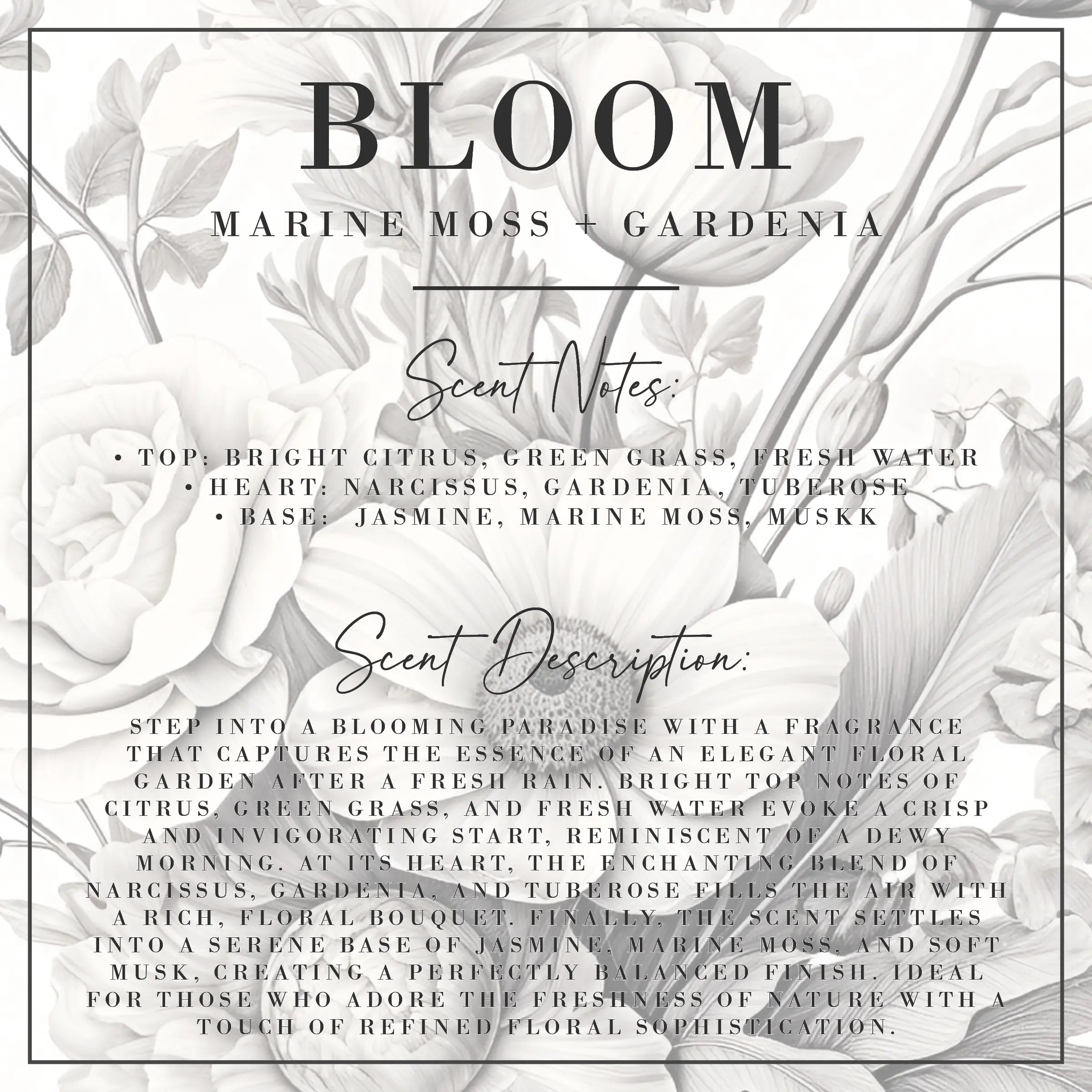 BLOOM | Marine Moss + Gardenia Fluted Coconut Wax Candle Porter Lane Home