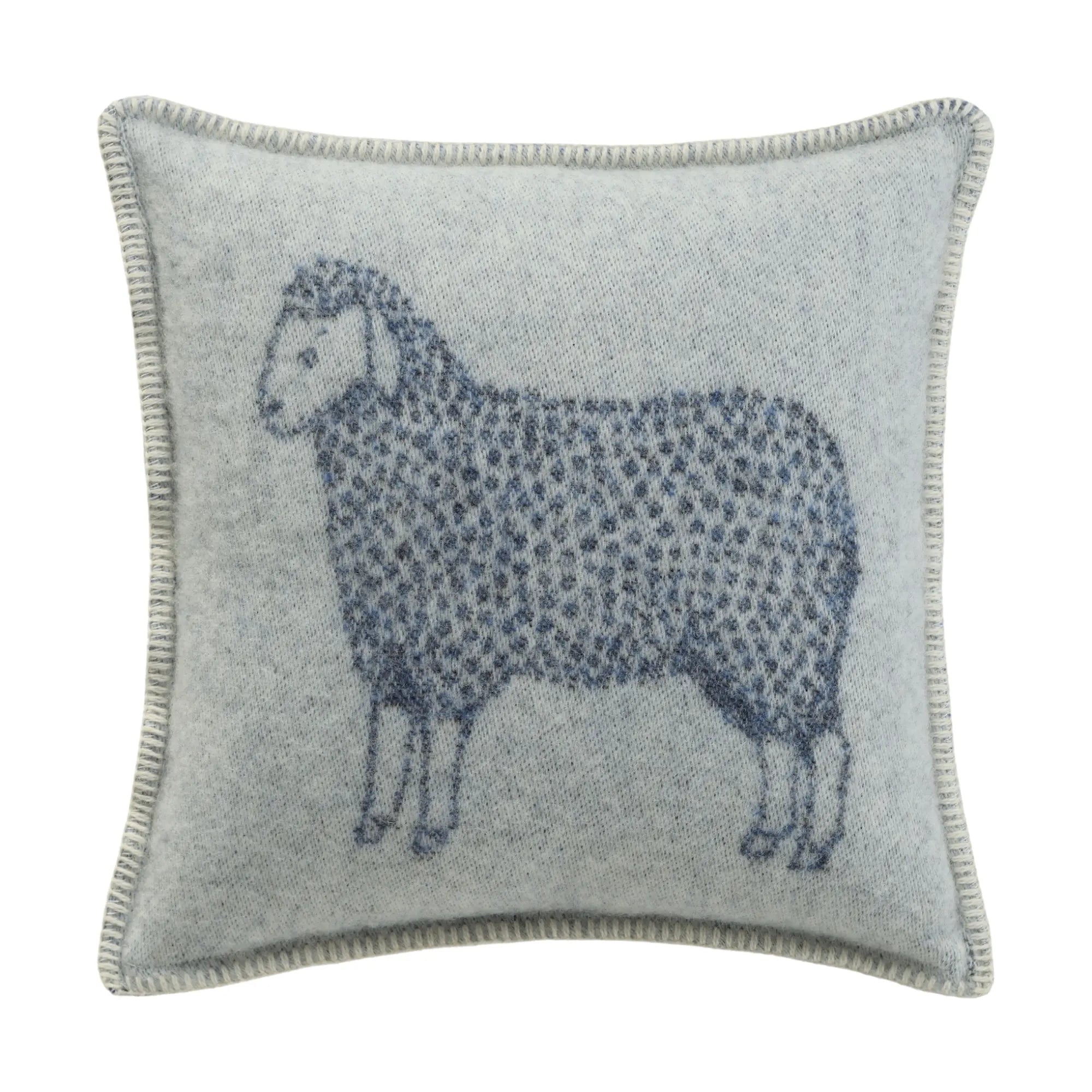 Sheep Blue Wool Cushion Cover JJ Textile