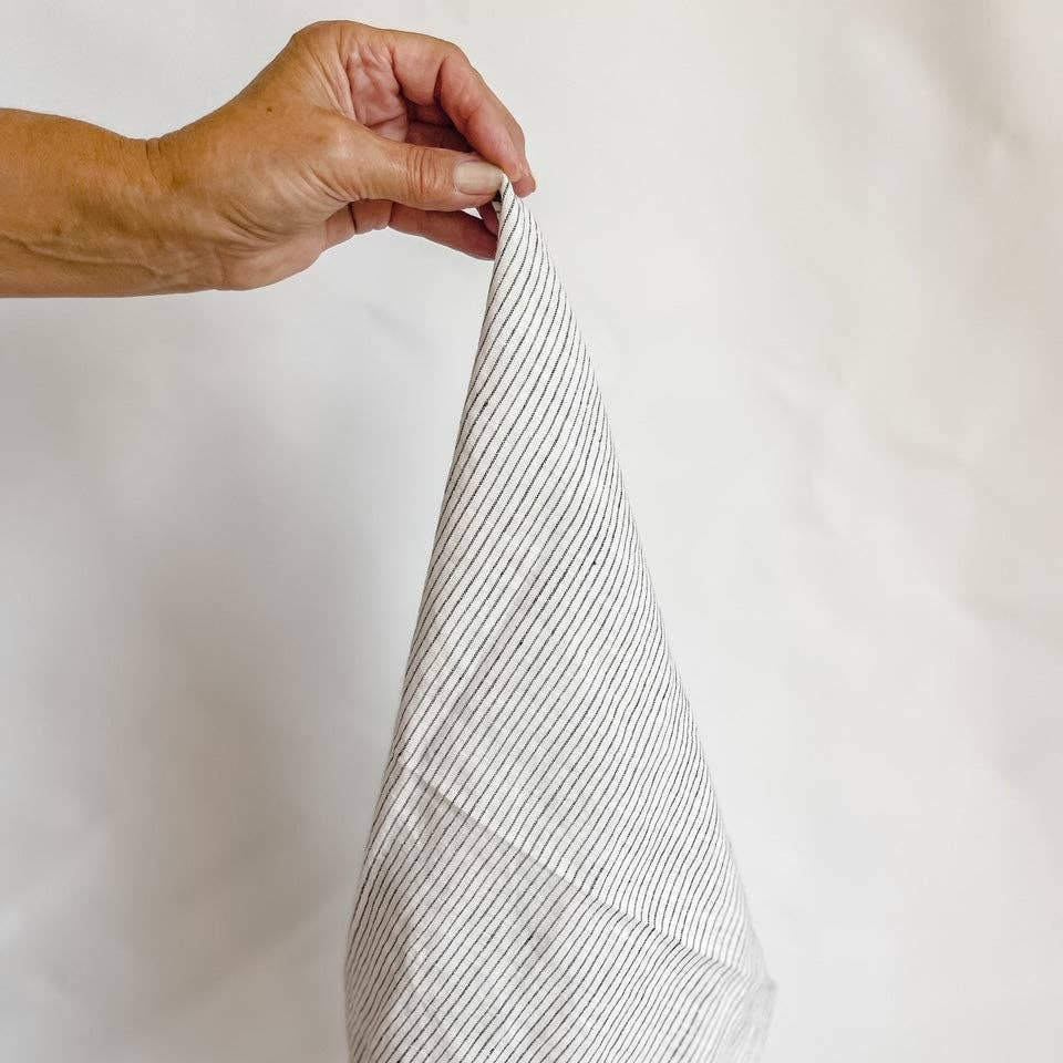 Pure French Linen Tea Towel - Pinstripe Mama and Tochter