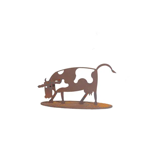 Small Cow Stand – Rustic Garden Art