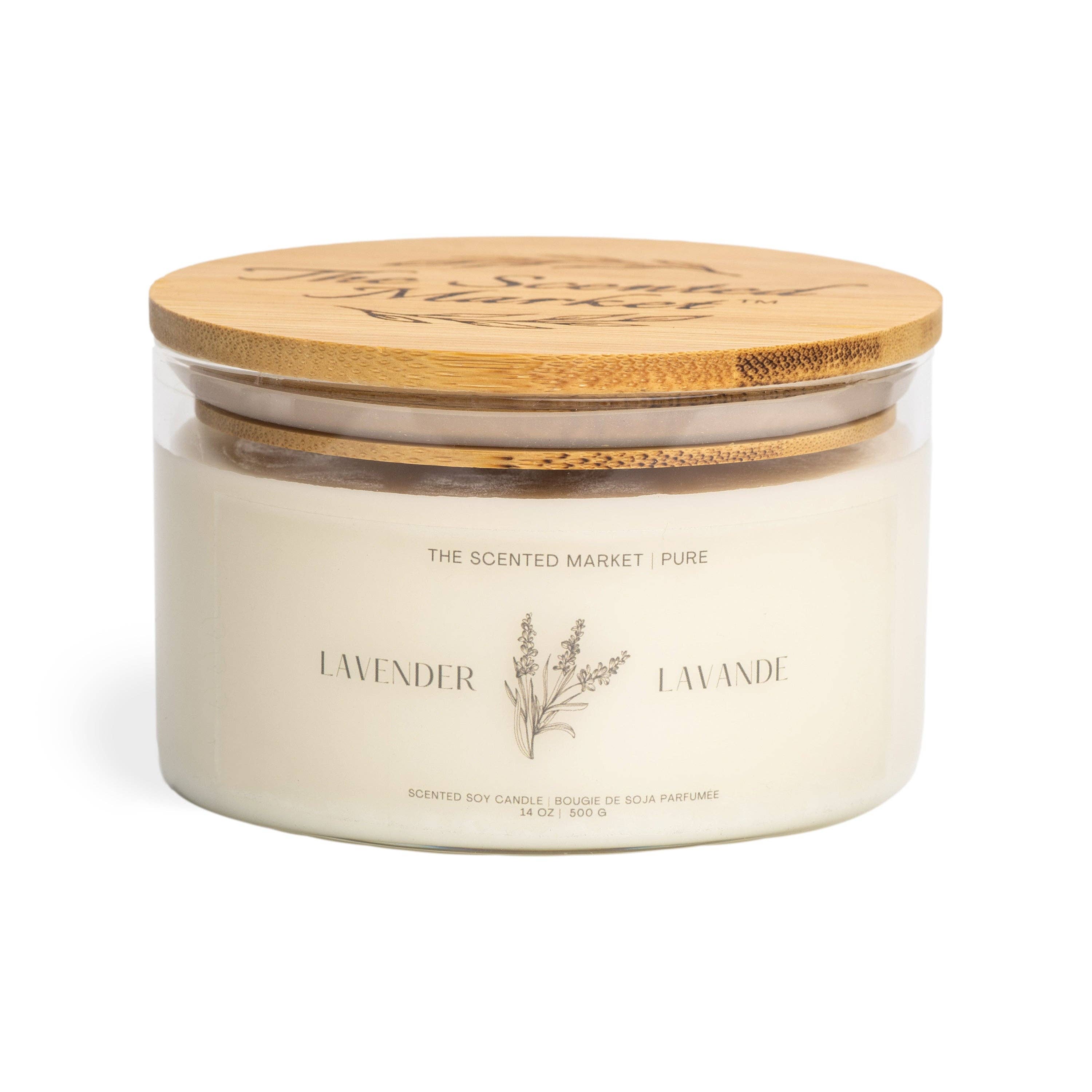 Pure LAVENDER Soy Wax Candle 14 oz The Scented Market