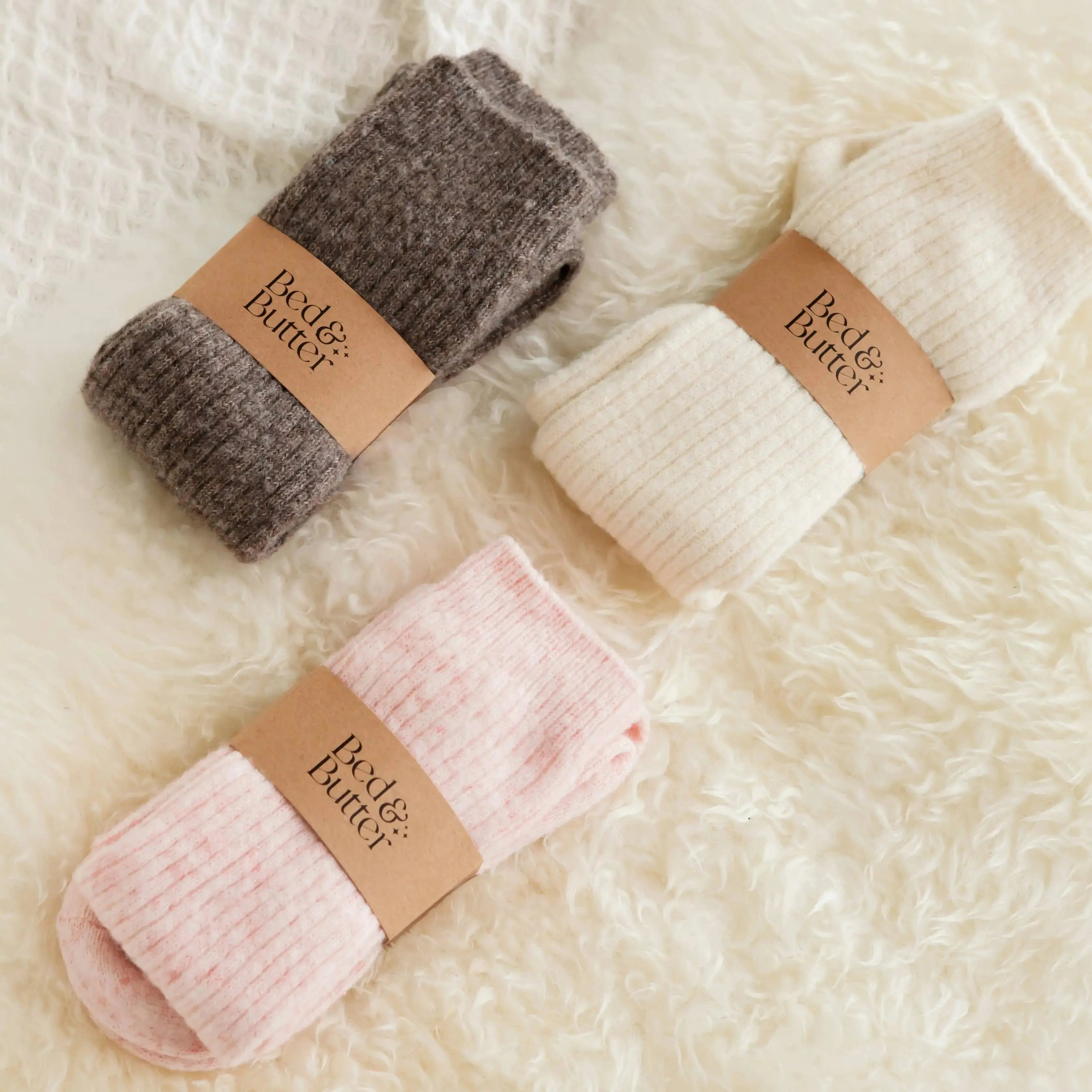 The Comfiest Socks – Cream (L/XL) Bed & Butter