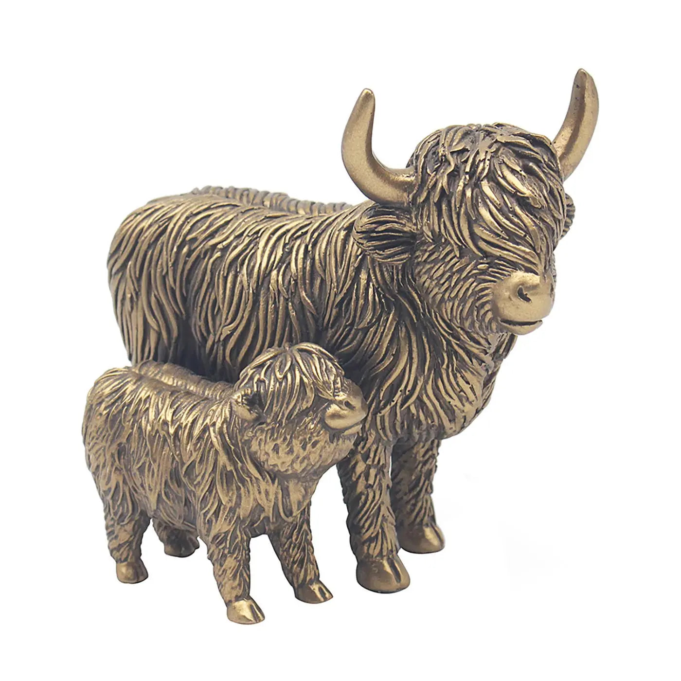 Reflections Bronze Highland Cow & Calf Joe Davies