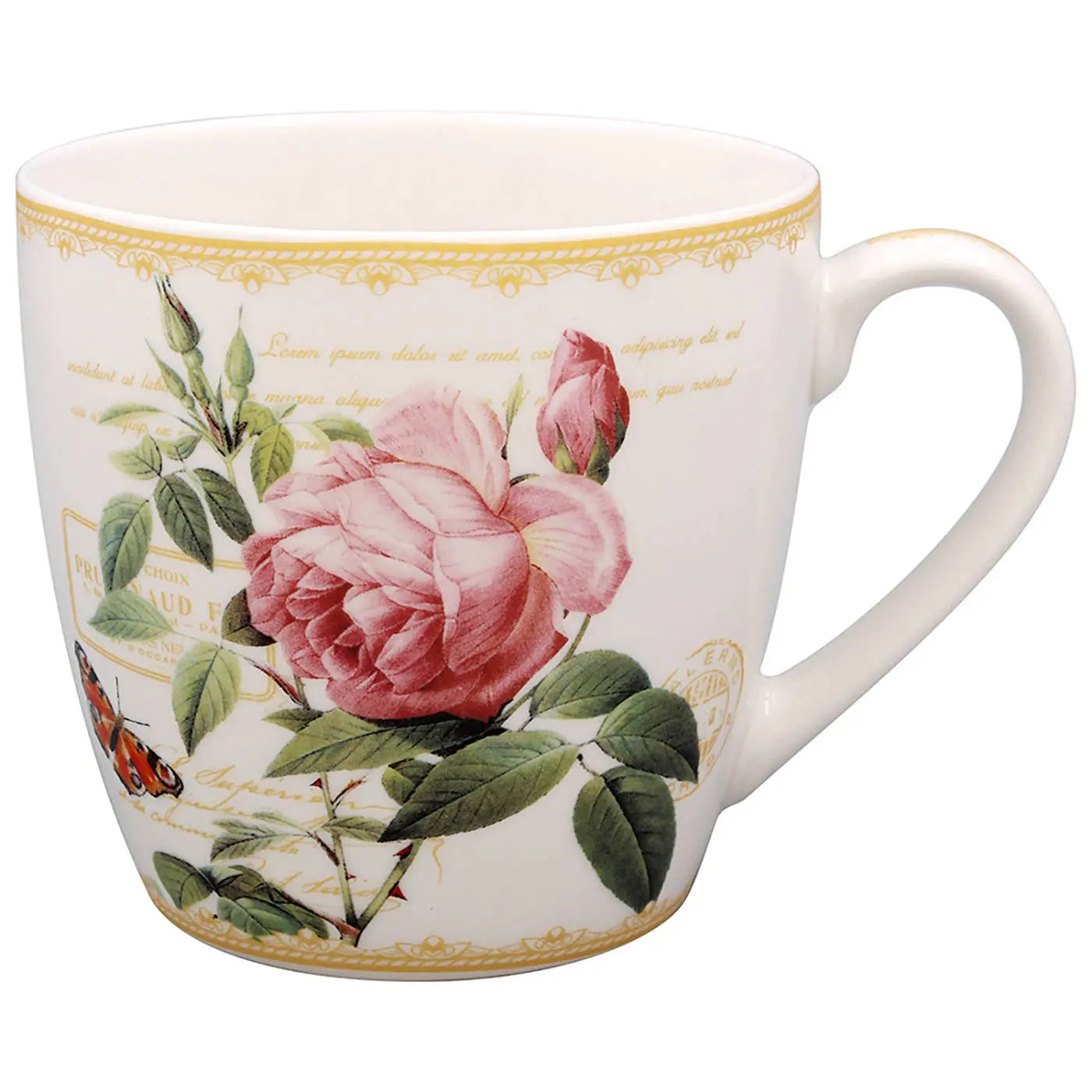 Redoute Rose Breakfast Mug Joe Davies