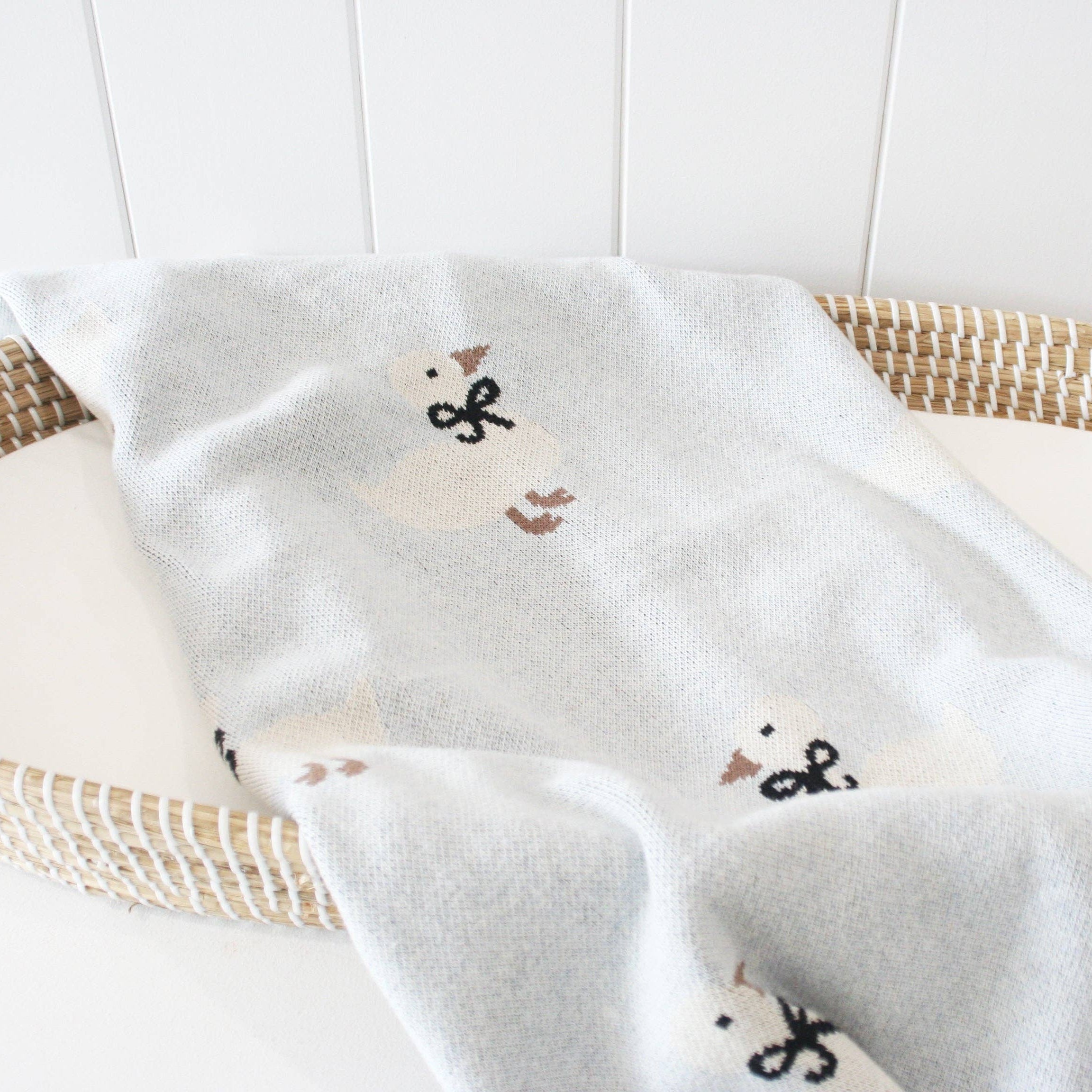 Duck Baby Blanket – Blue (100 × 80 cm)