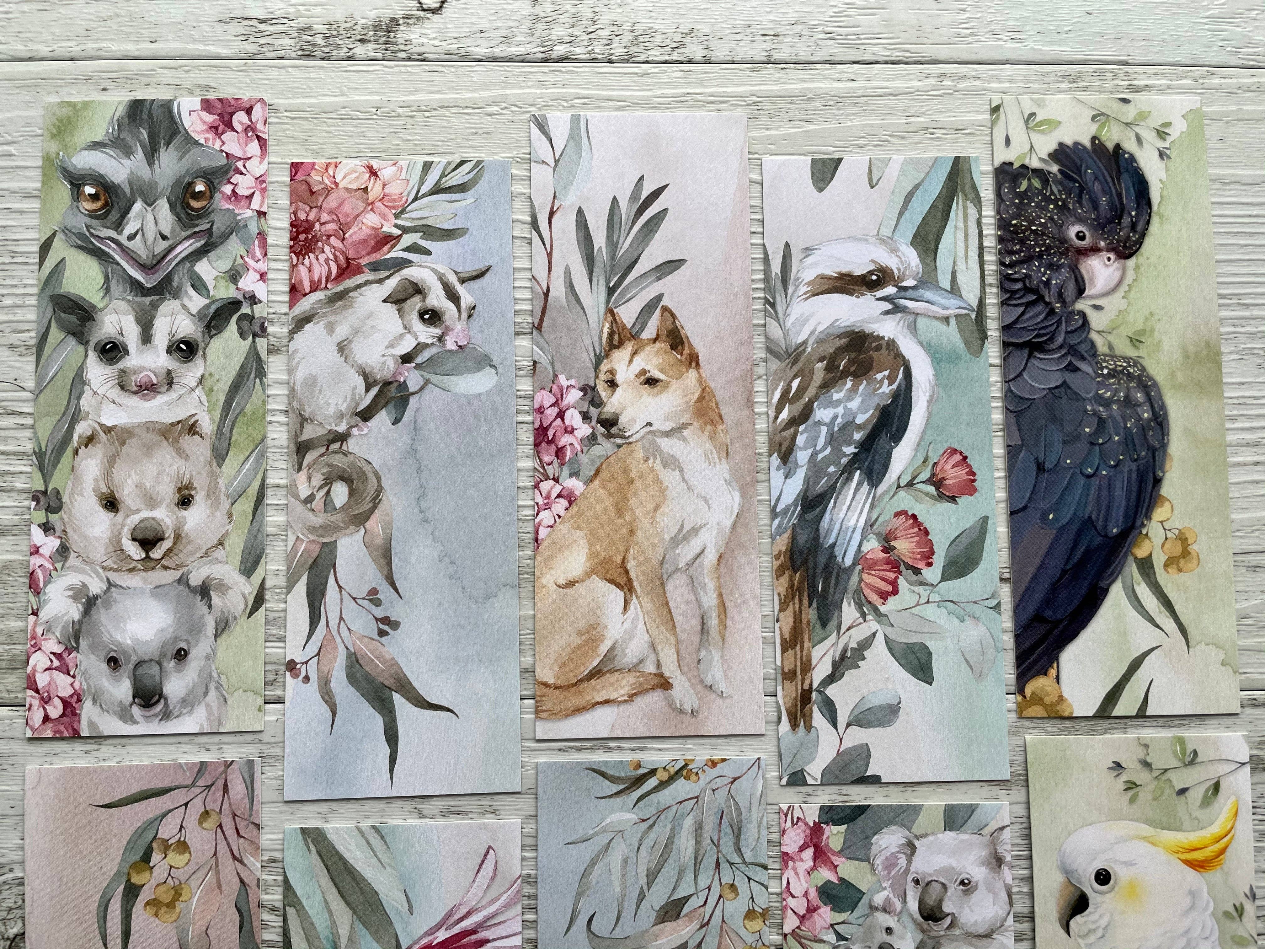 Australian Animal & Birds Bookmarks set of 10: All (full set of 10) Scattered Seed Co